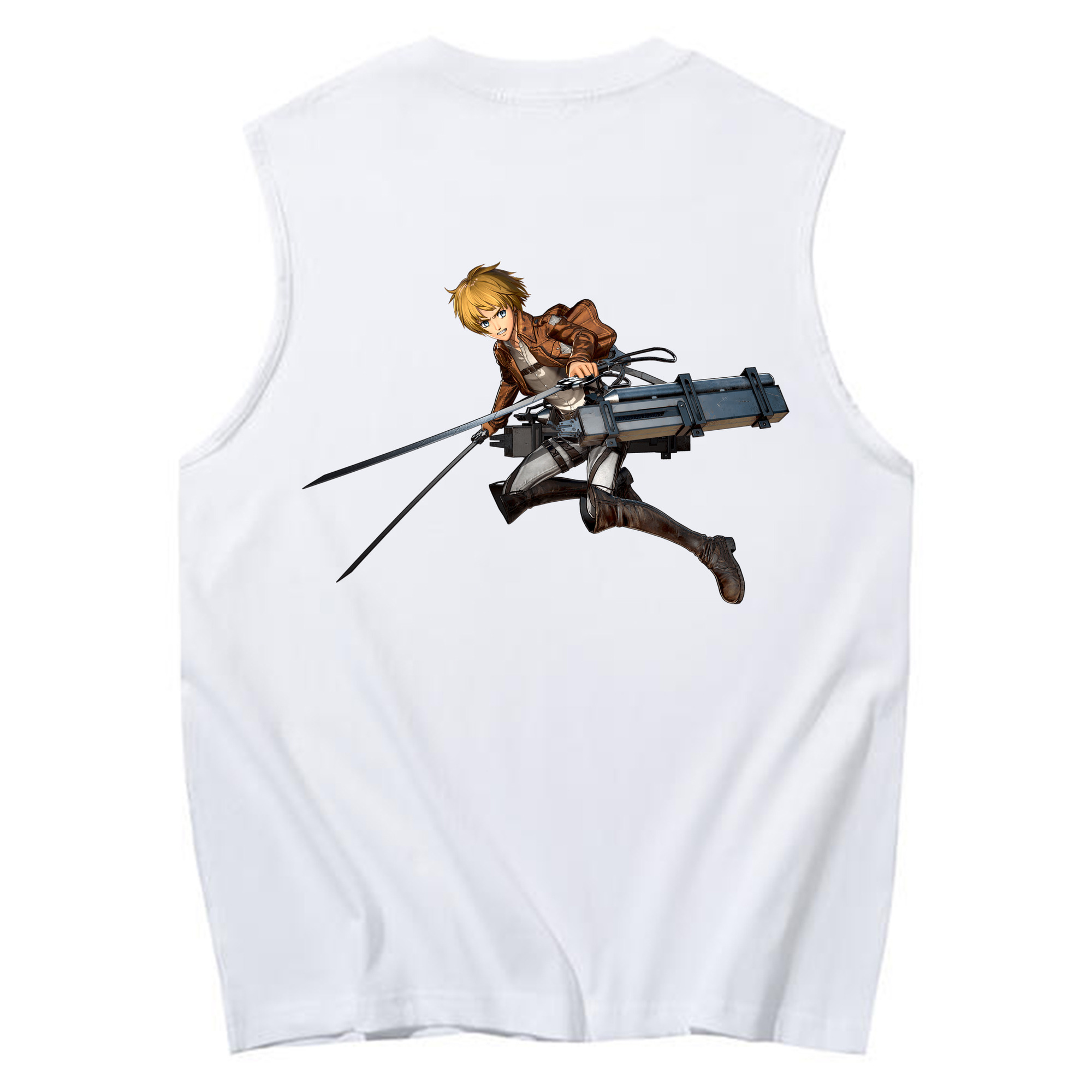 （画像用） 進撃の巨人 アルミン·アルレルト Attack on Titan Armin Arlert コットン100％タンクトップ（背面プリント）