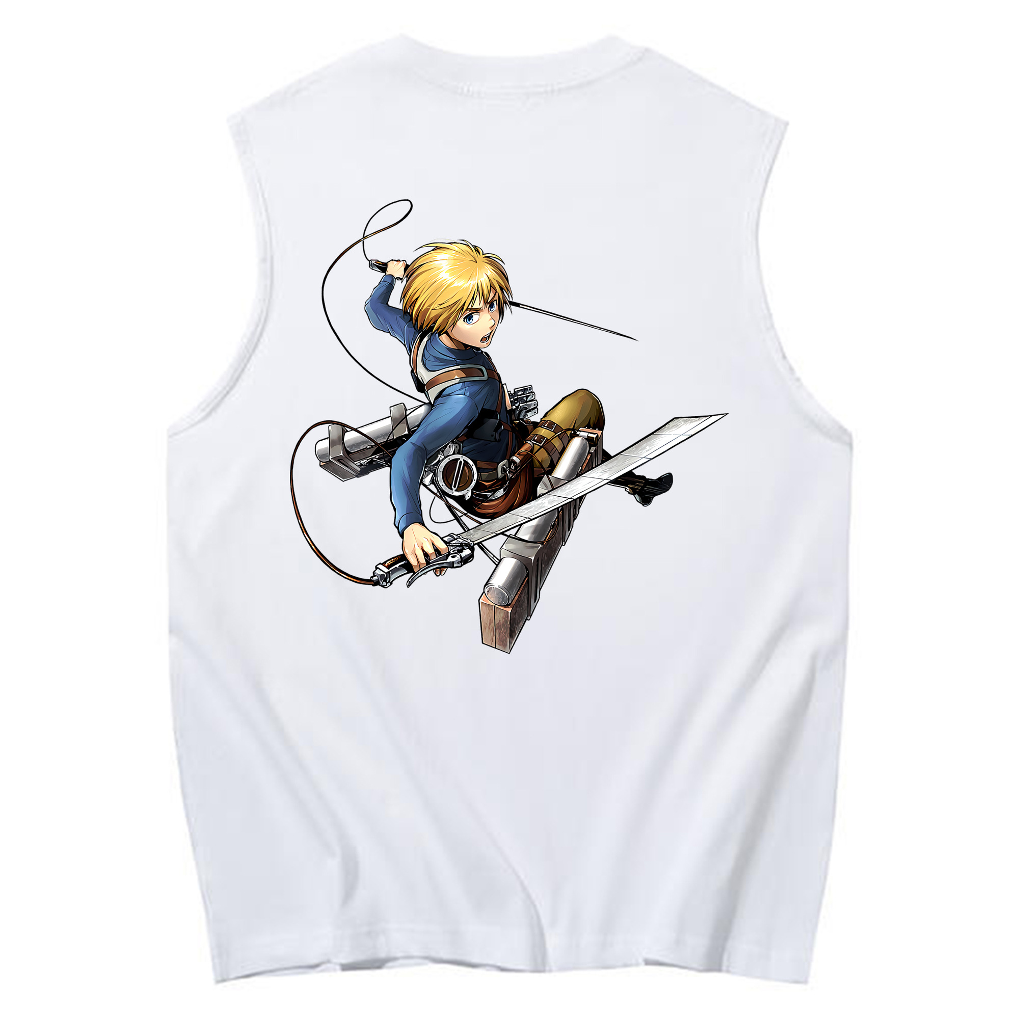 （画像用） 進撃の巨人 アルミン·アルレルト Attack on Titan Armin Arlert コットン100％タンクトップ（背面プリント）