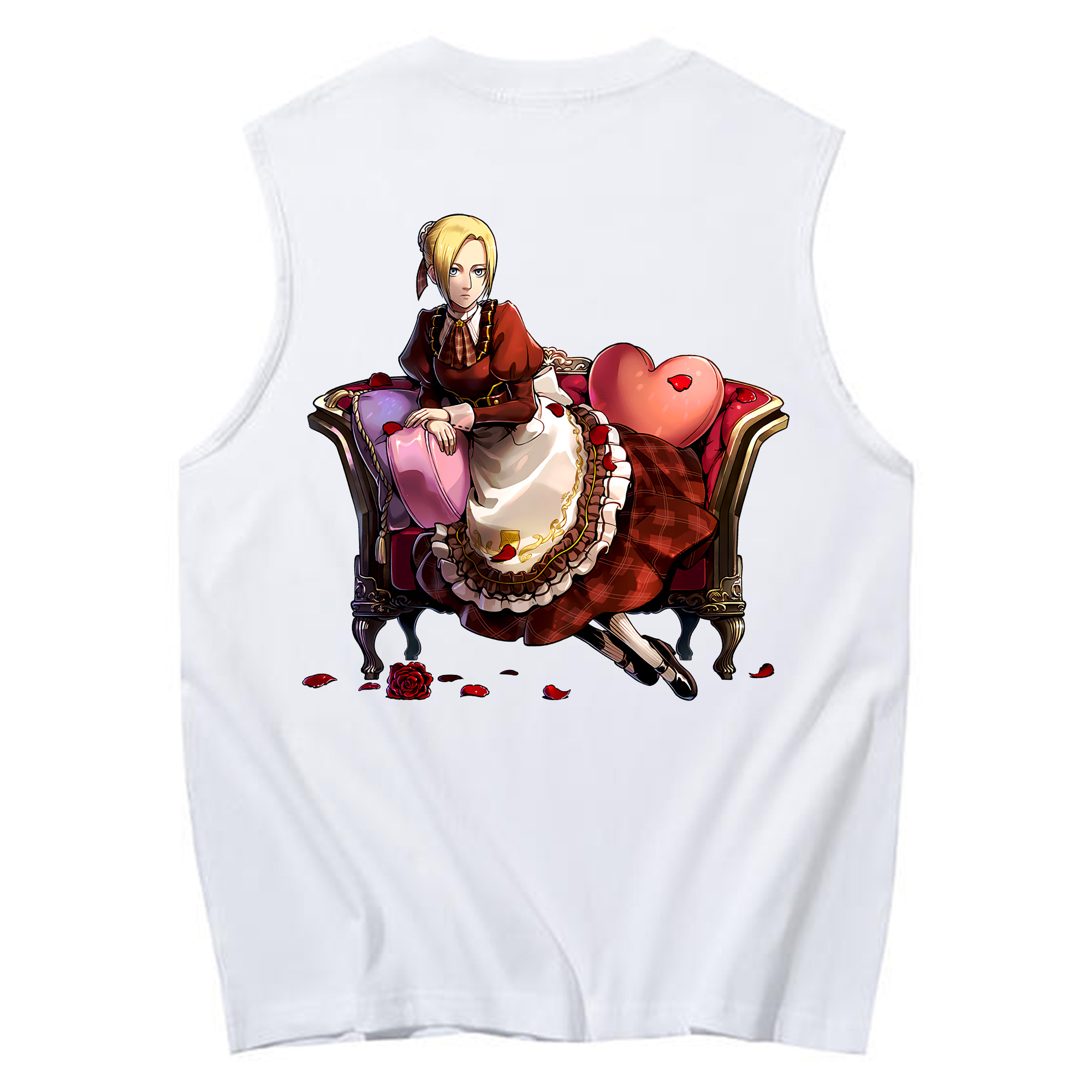 （画像用） 進撃の巨人 アニ・レオンハート Attack on Titan Annie Leonhart コットン100％タンクトップ（背面プリント）