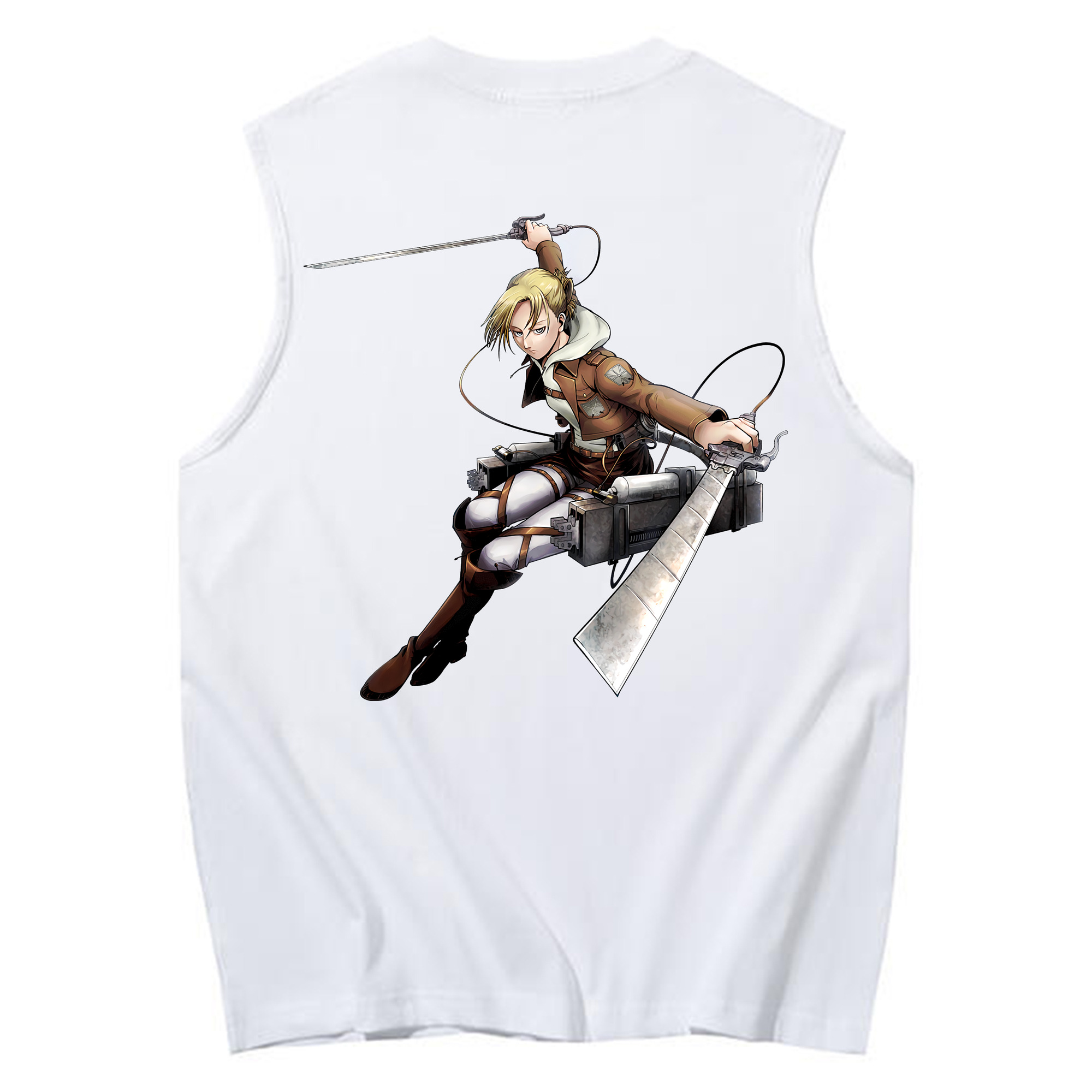 （画像用） 進撃の巨人 アニ・レオンハート Attack on Titan Annie Leonhart コットン100％タンクトップ（背面プリント）