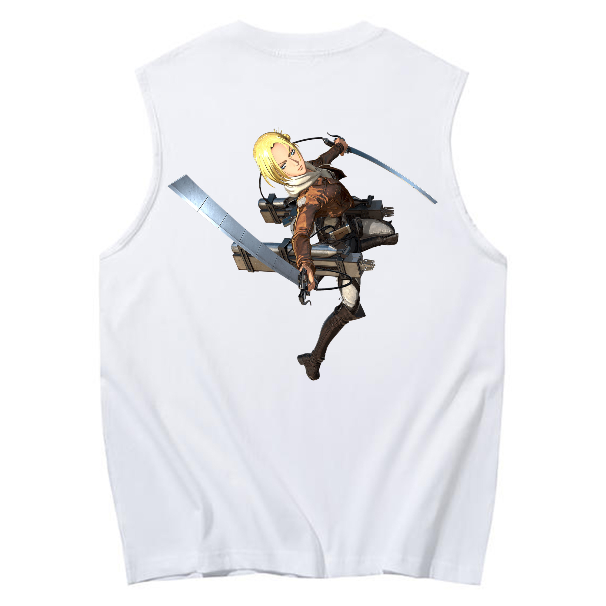（画像用） 進撃の巨人 アニ・レオンハート Attack on Titan Annie Leonhart コットン100％タンクトップ（背面プリント）