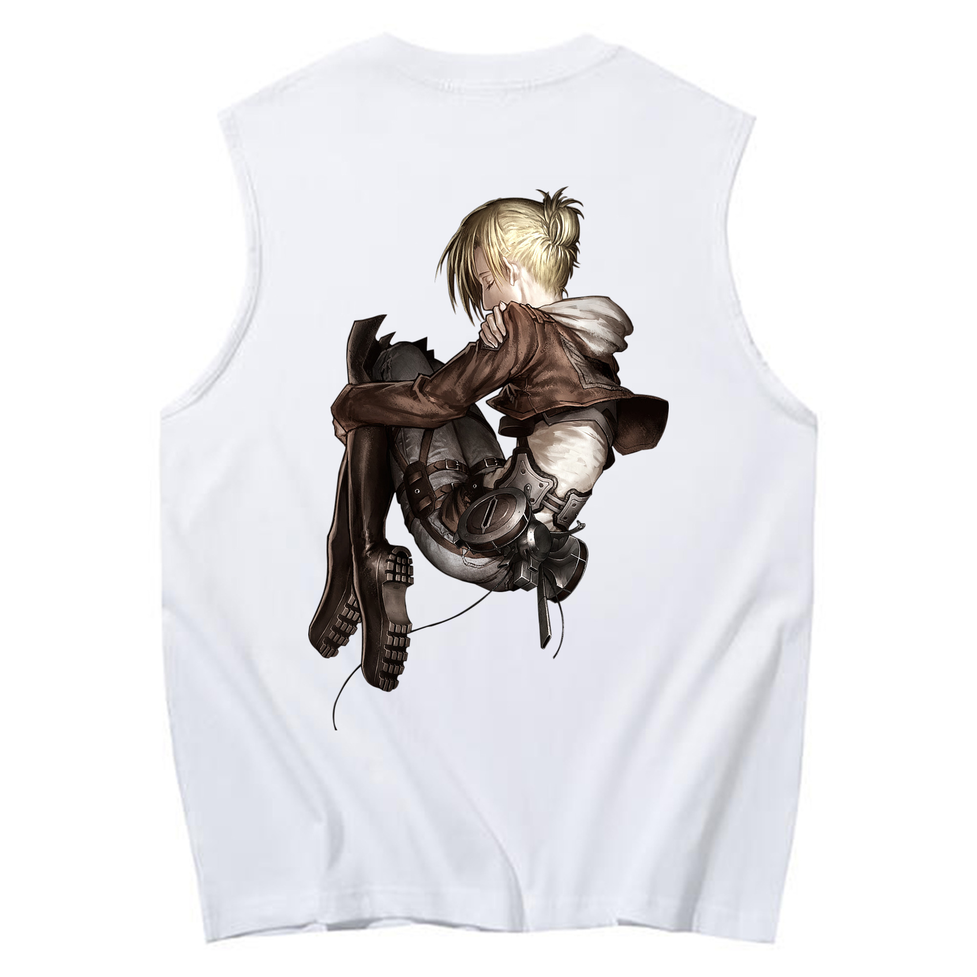 （画像用） 進撃の巨人 アニ・レオンハート Attack on Titan Annie Leonhart コットン100％タンクトップ（背面プリント）