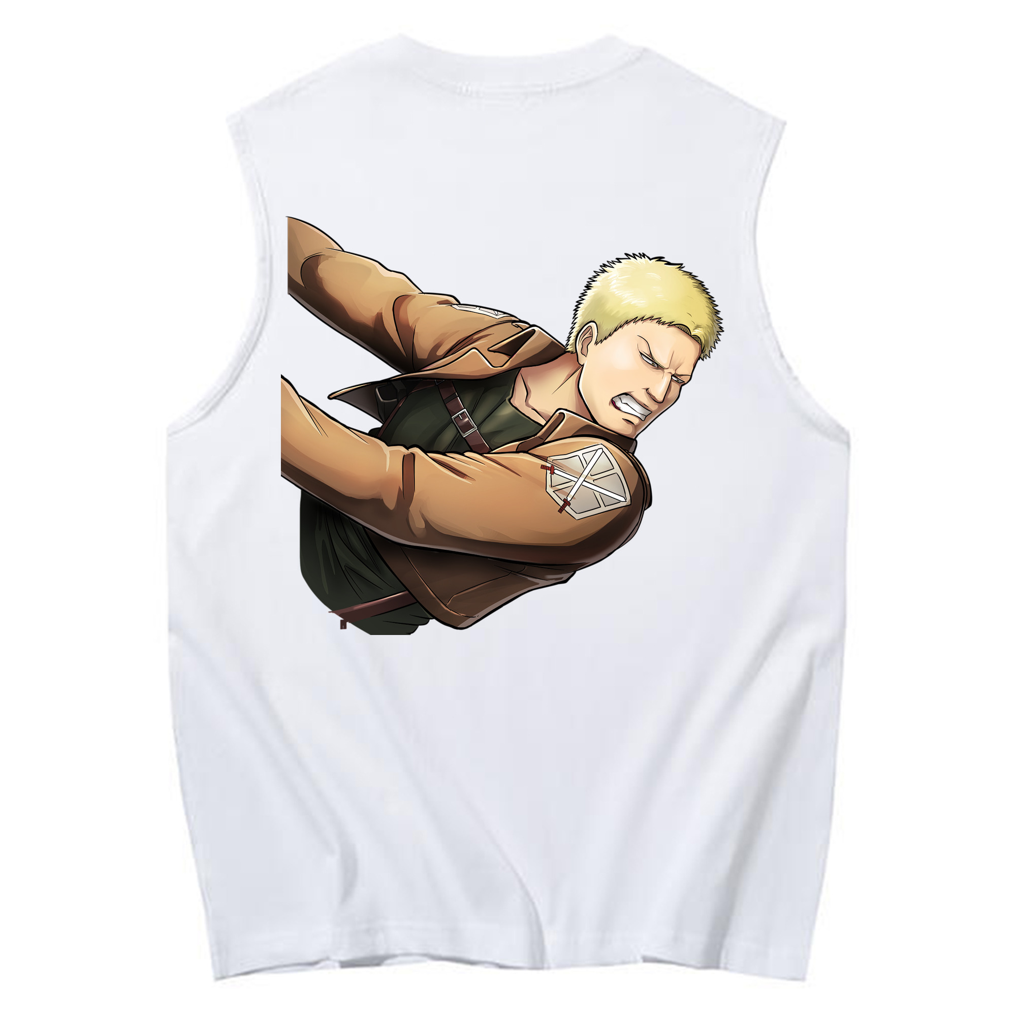 （画像用） 進撃の巨人 ライナー・ブラウン Attack on Titan Reiner Braun コットン100％タンクトップ（背面プリント）