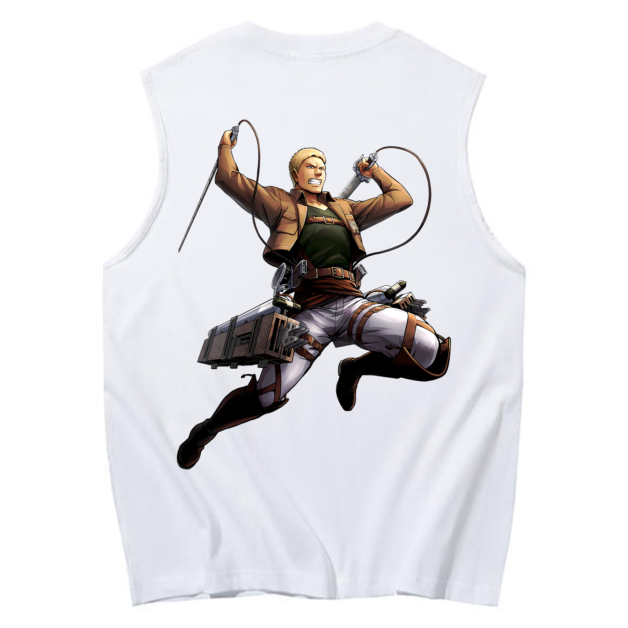 （画像用） 進撃の巨人 ライナー・ブラウン Attack on Titan Reiner Braun コットン100％タンクトップ（背面プリント）