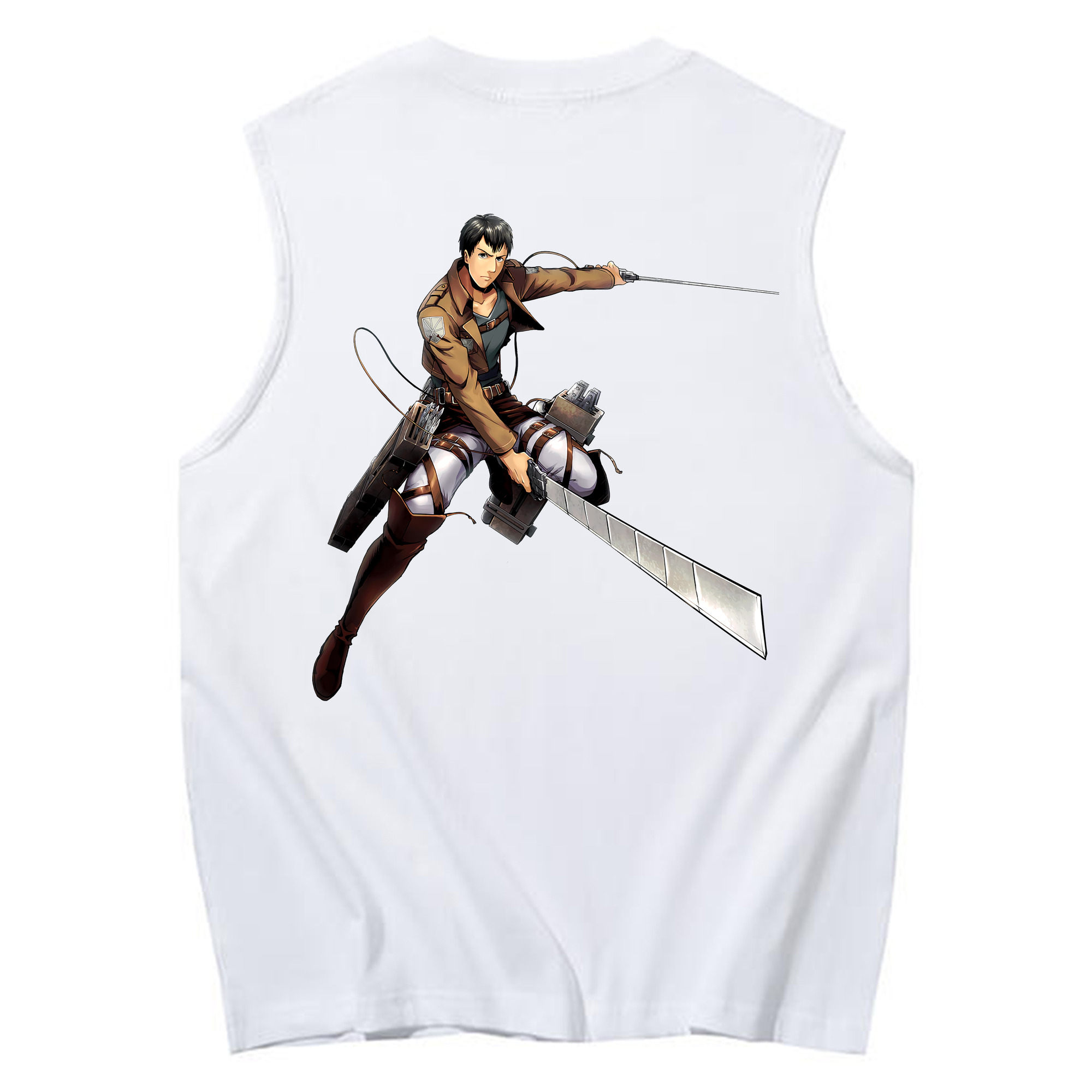（画像用） 進撃の巨人 ベルトルト・フーバー Attack on Titan Bertholdt Hoover コットン100％タンクトップ（背面プリント）