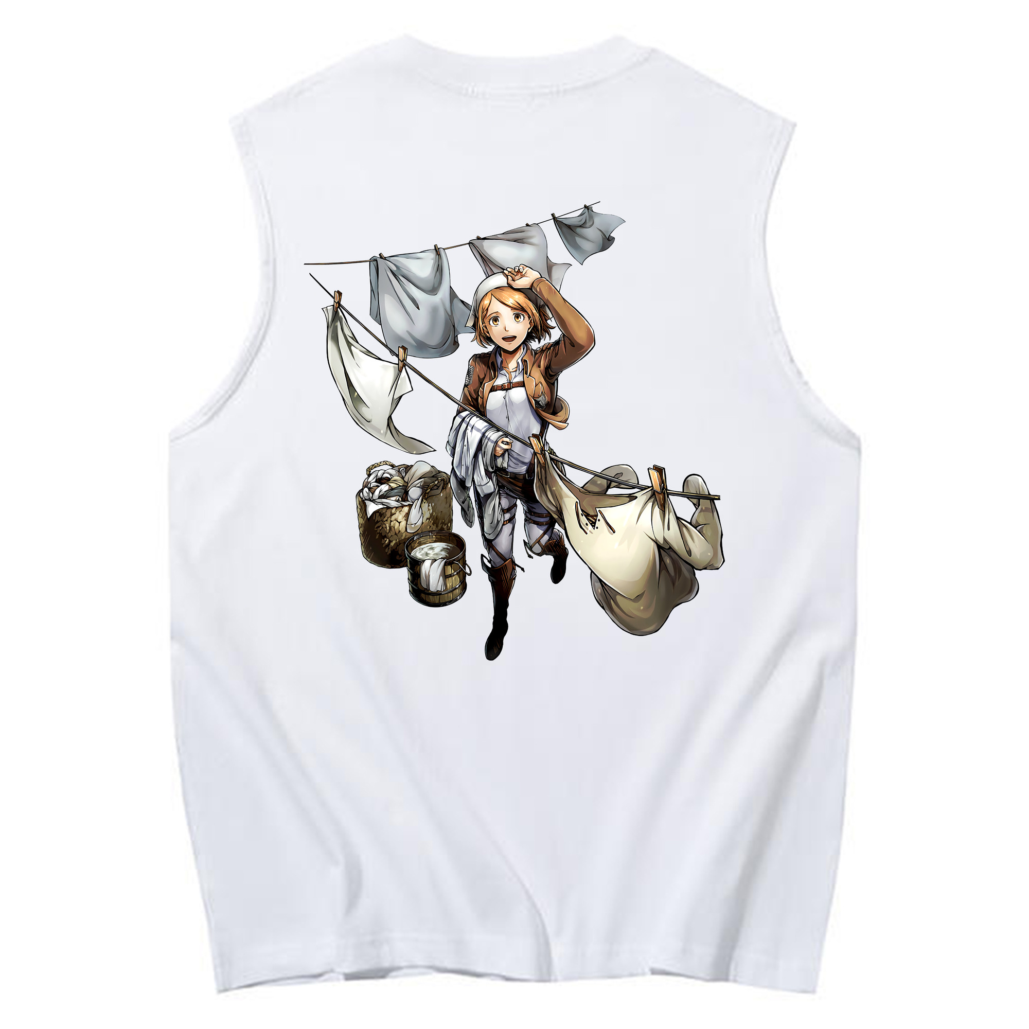 （画像用） 進撃の巨人 ペトラ·ラル Attack on Titan Petra Rall コットン100％タンクトップ（背面プリント）