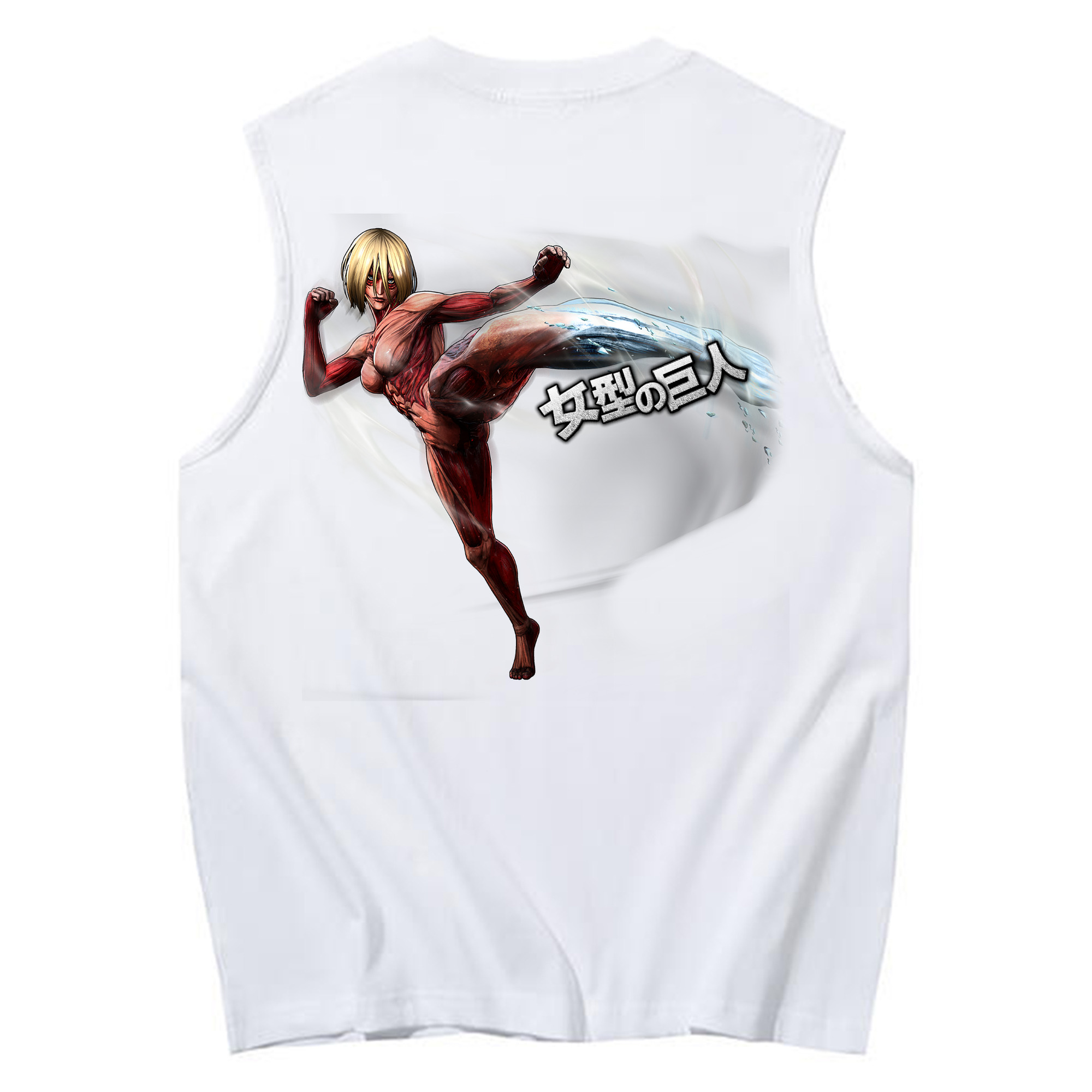 （画像用） 進撃の巨人 Attack on Titan コットン100％タンクトップ（背面プリント）