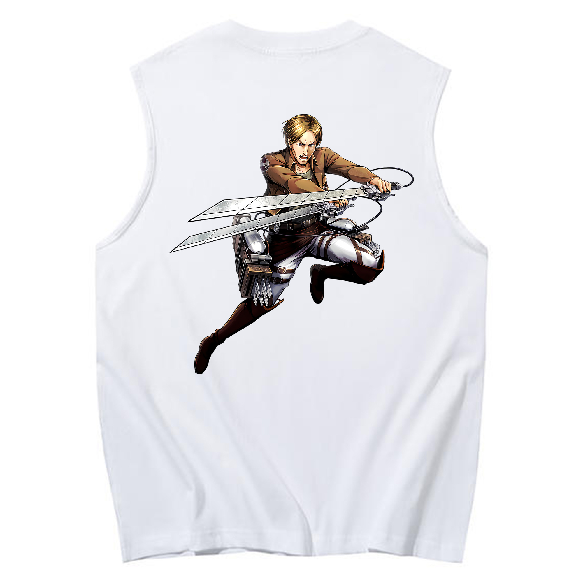（画像用） 進撃の巨人 Attack on Titan コットン100％タンクトップ（背面プリント）