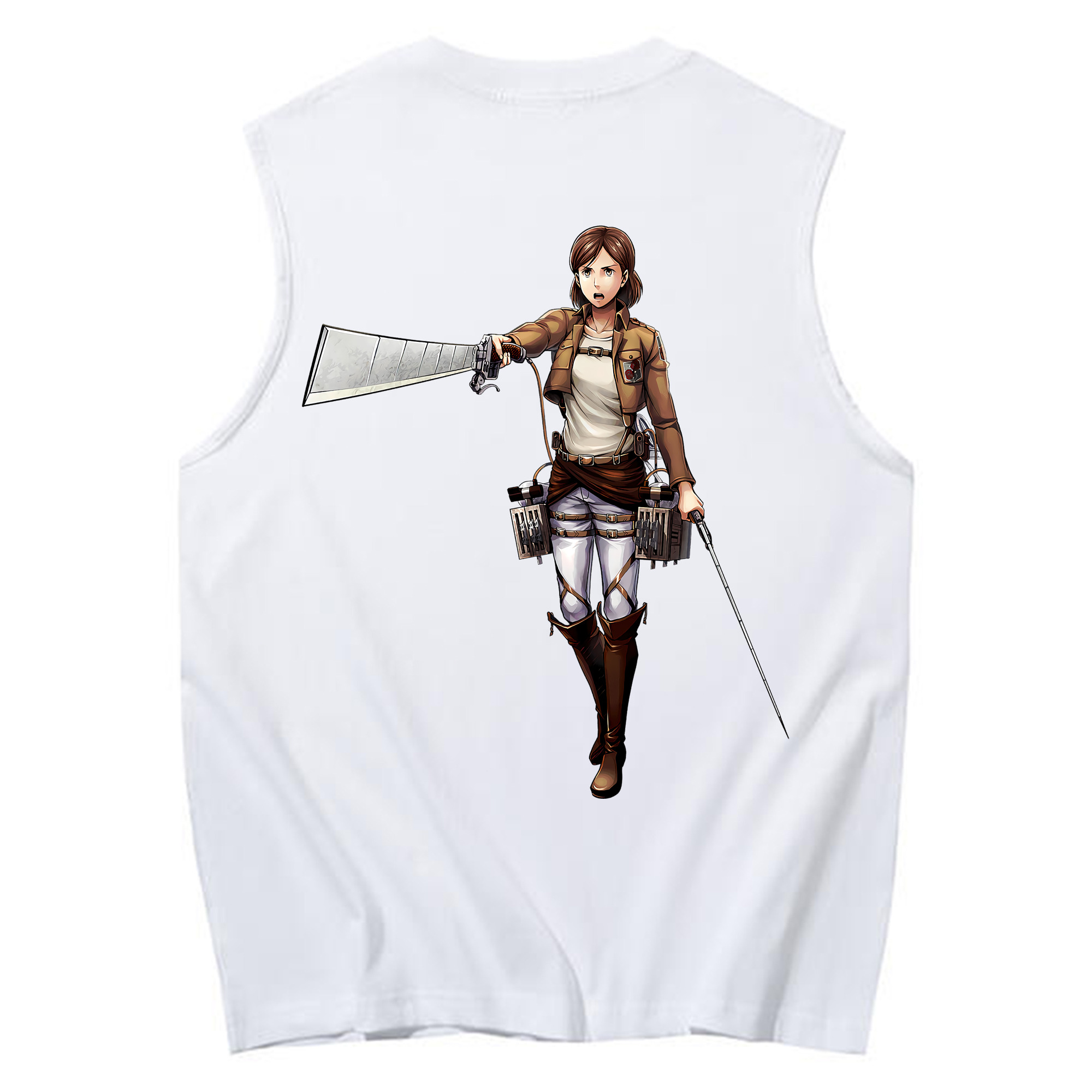 （画像用） 進撃の巨人 Attack on Titan コットン100％タンクトップ（背面プリント）