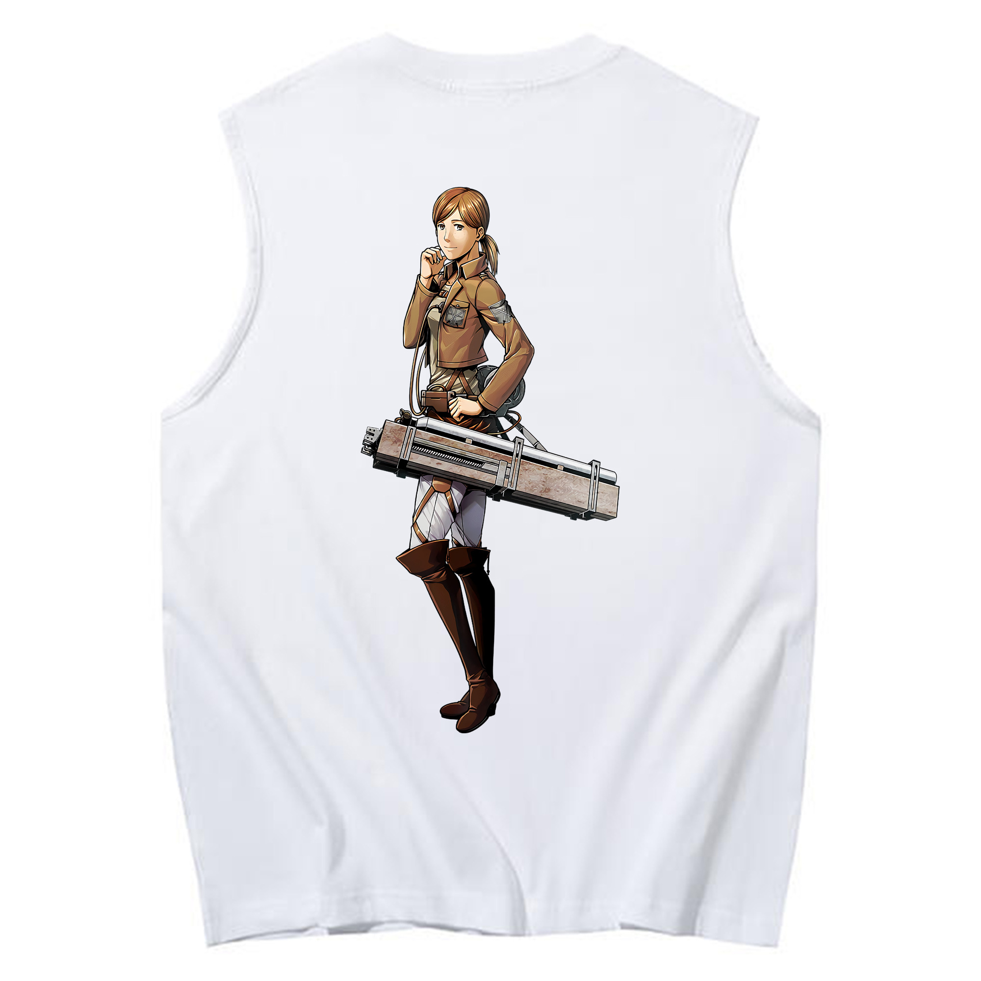 （画像用） 進撃の巨人 Attack on Titan コットン100％タンクトップ（背面プリント）
