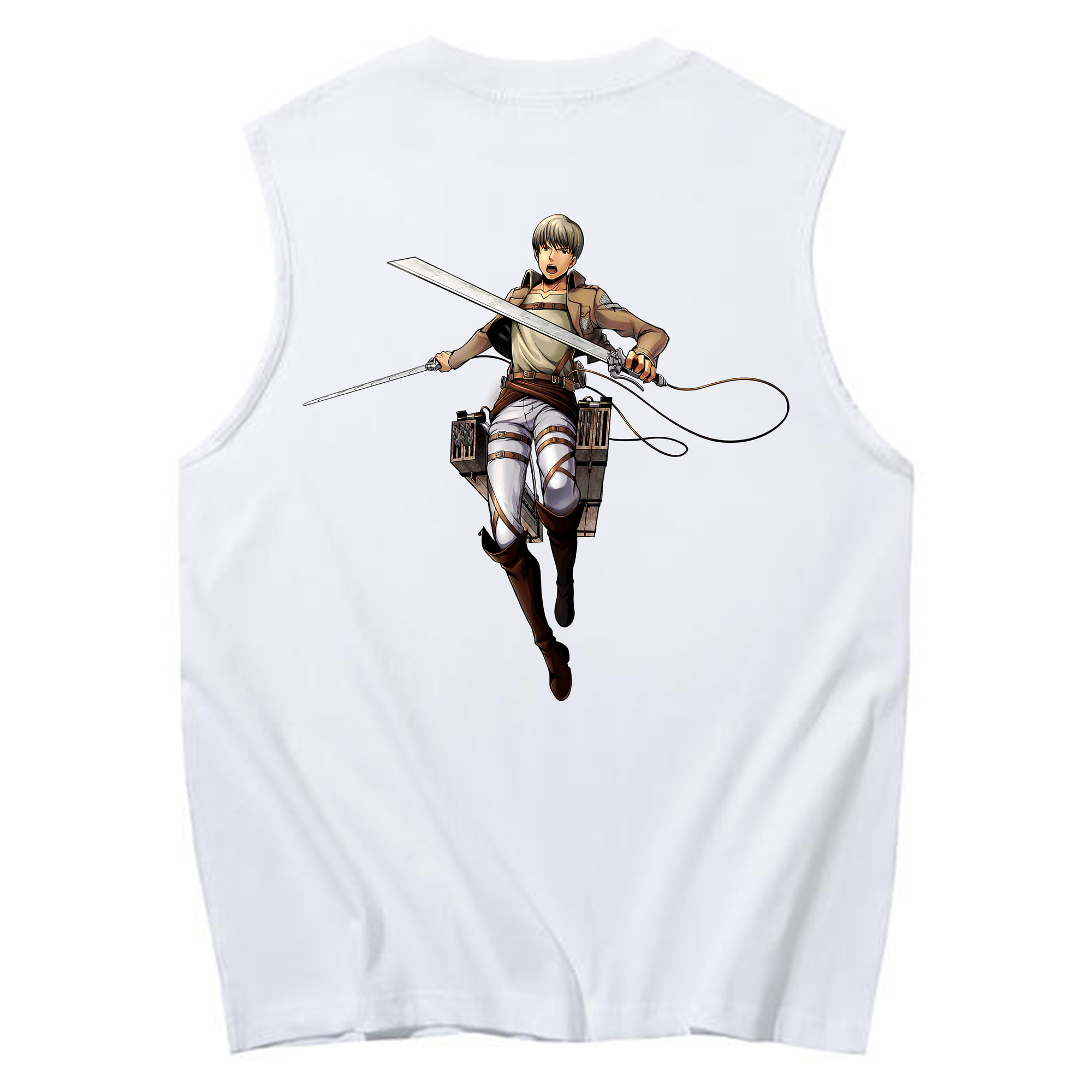 （画像用） 進撃の巨人 Attack on Titan コットン100％タンクトップ（背面プリント）