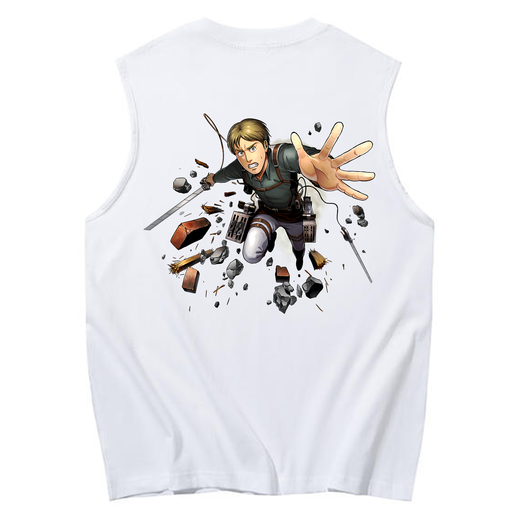（画像用） 進撃の巨人 Attack on Titan コットン100％タンクトップ（背面プリント）