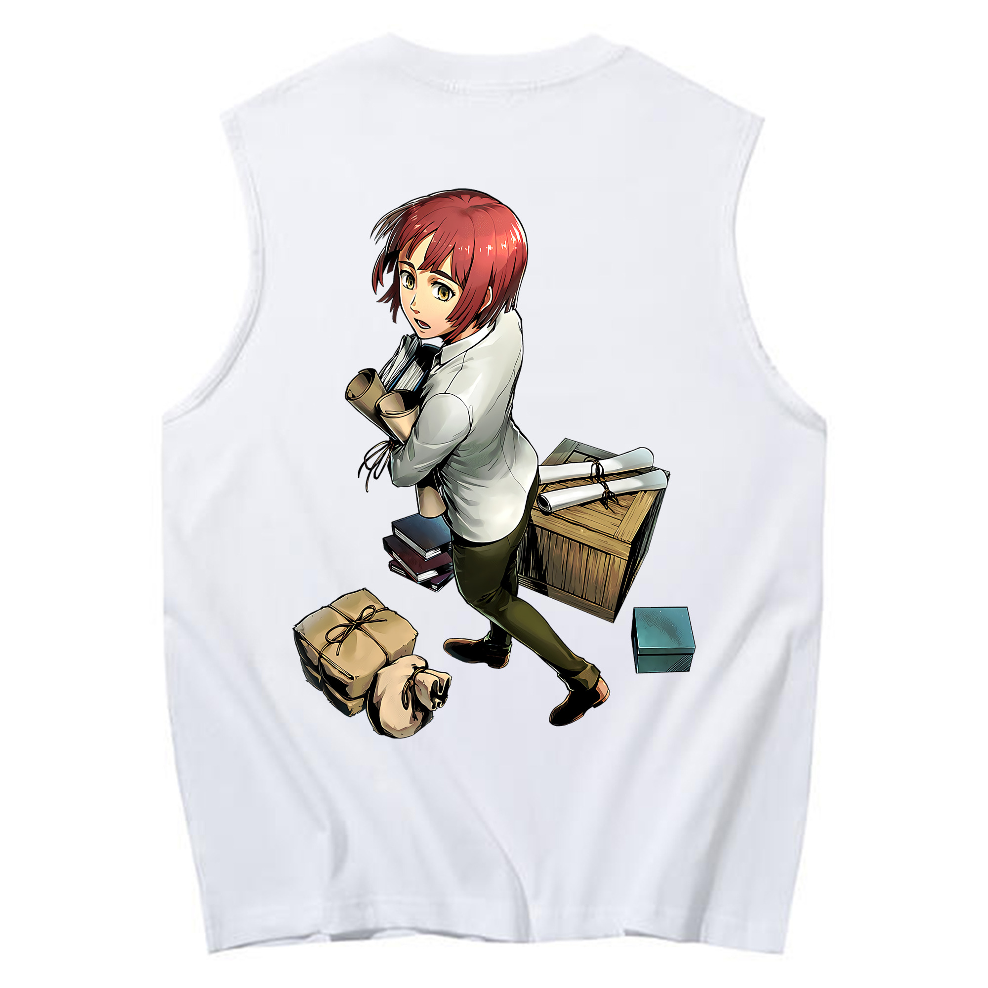 （画像用） 進撃の巨人 Attack on Titan コットン100％タンクトップ（背面プリント）