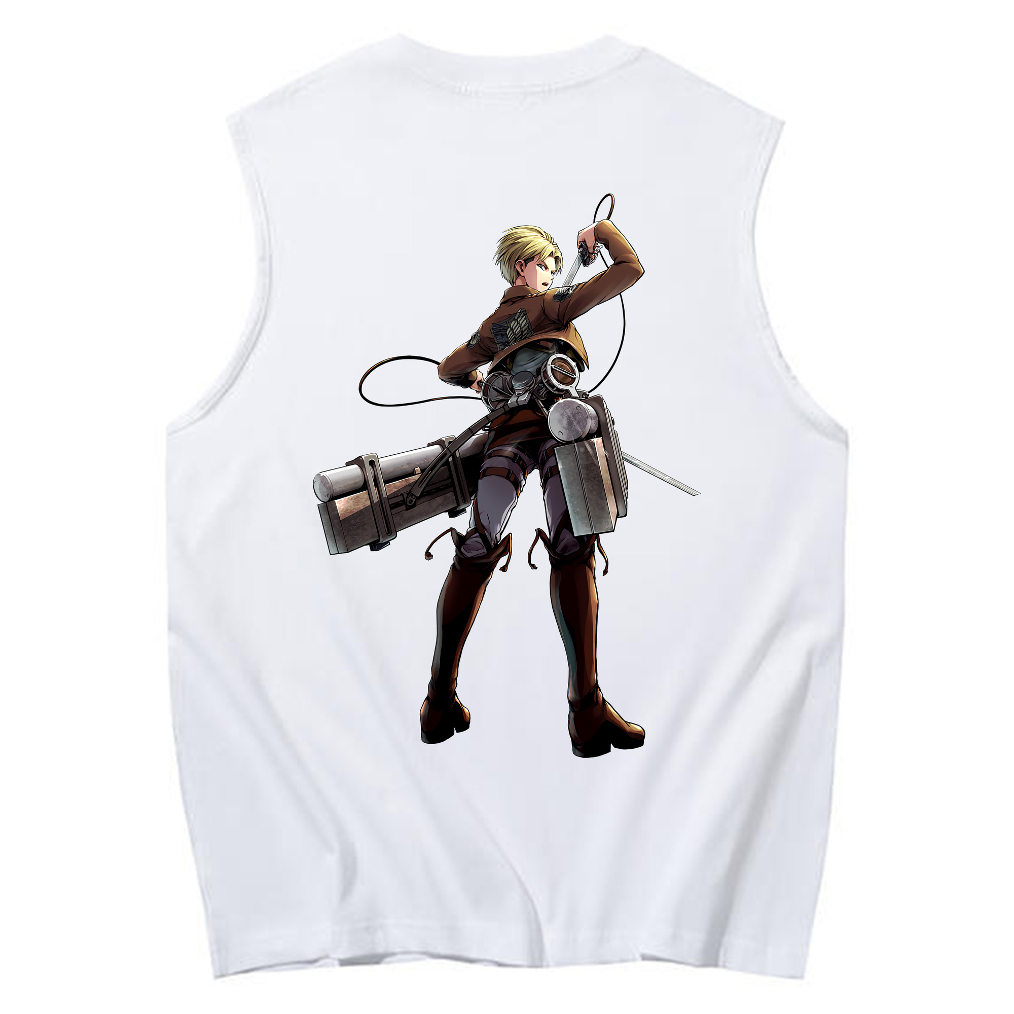 （画像用） 進撃の巨人 Attack on Titan コットン100％タンクトップ（背面プリント）