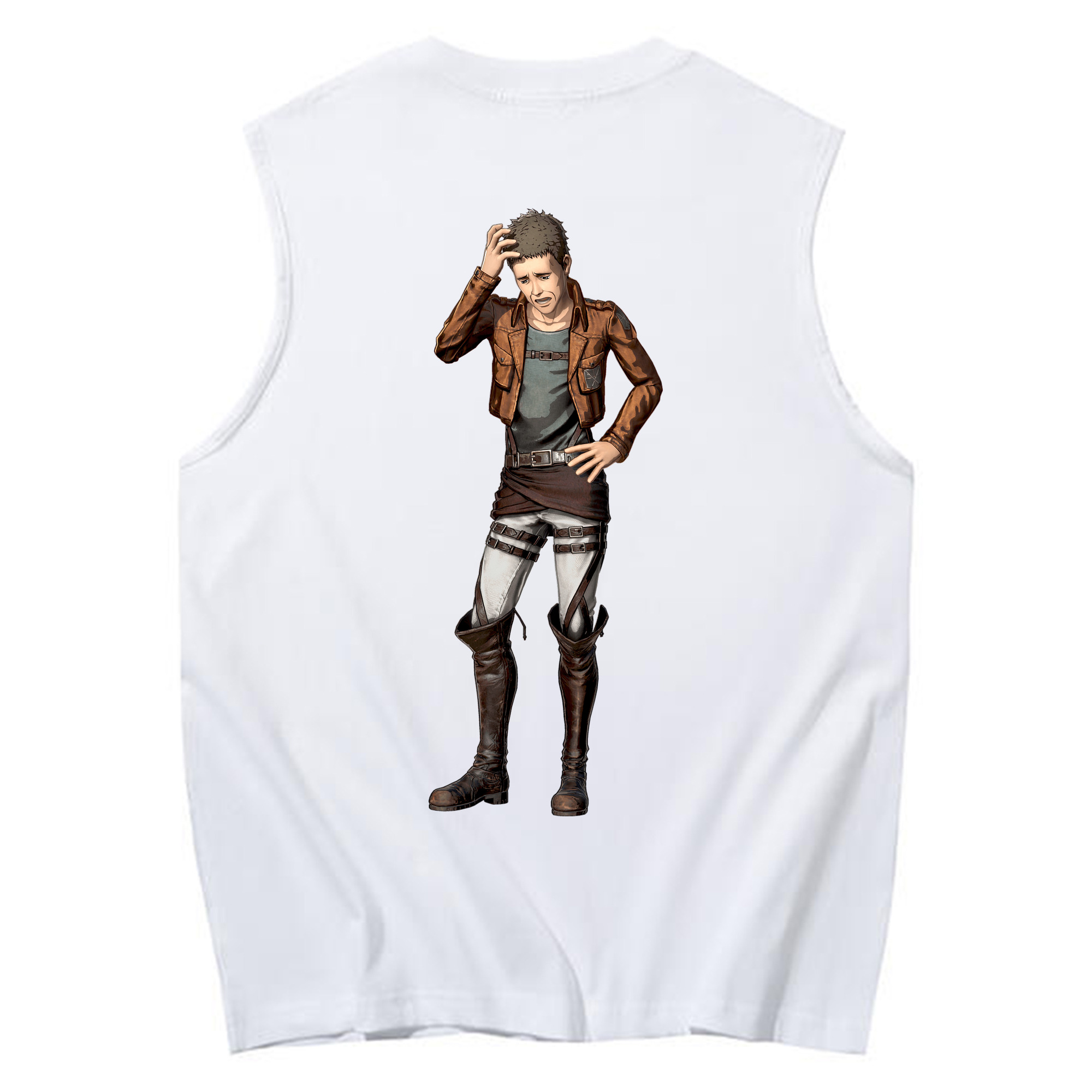 （画像用） 進撃の巨人 Attack on Titan コットン100％タンクトップ（背面プリント）