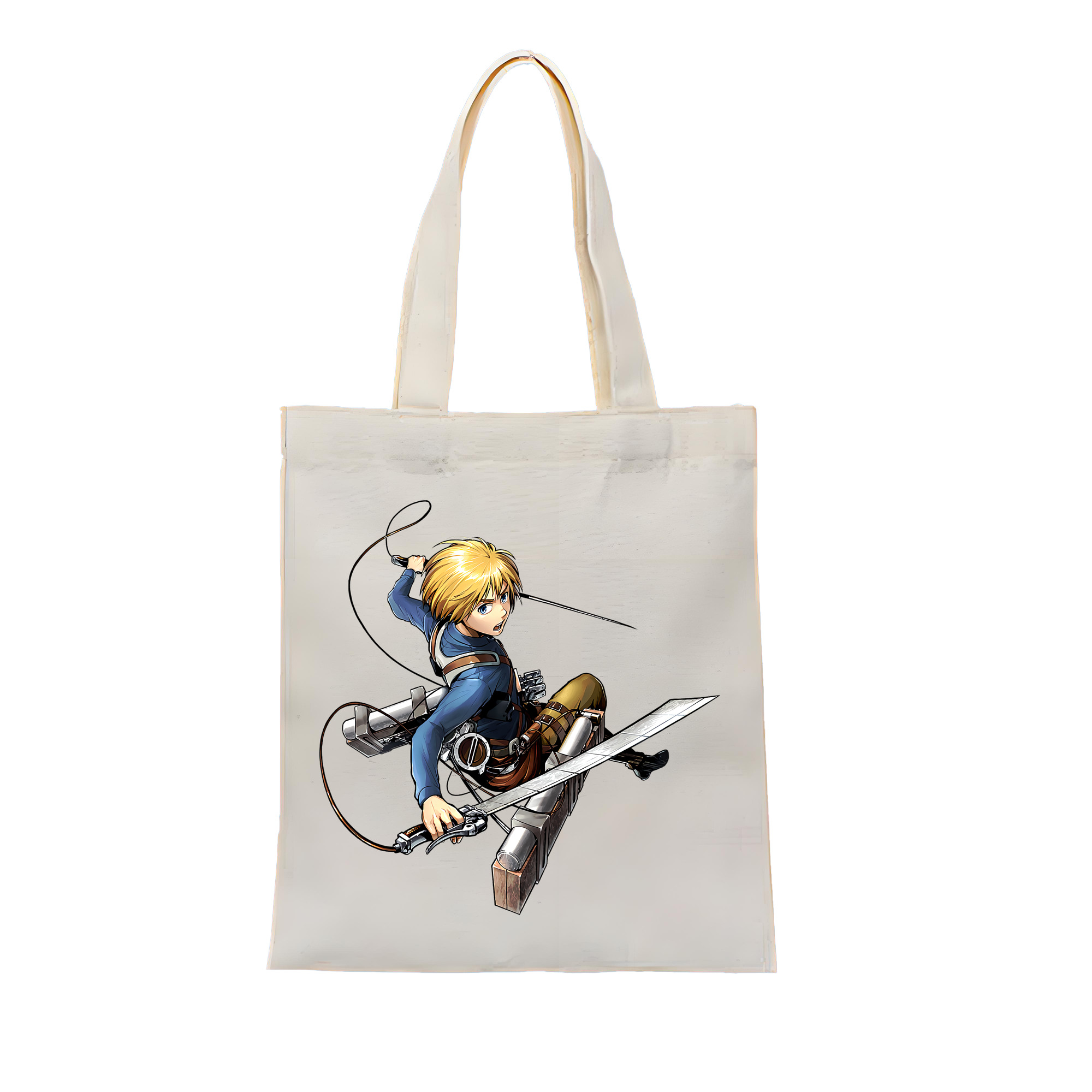 （画像用） 進撃の巨人 アルミン·アルレルト Attack on Titan Armin Arlert 縦型キャンバス生地手提げバッグ　トートバッグ