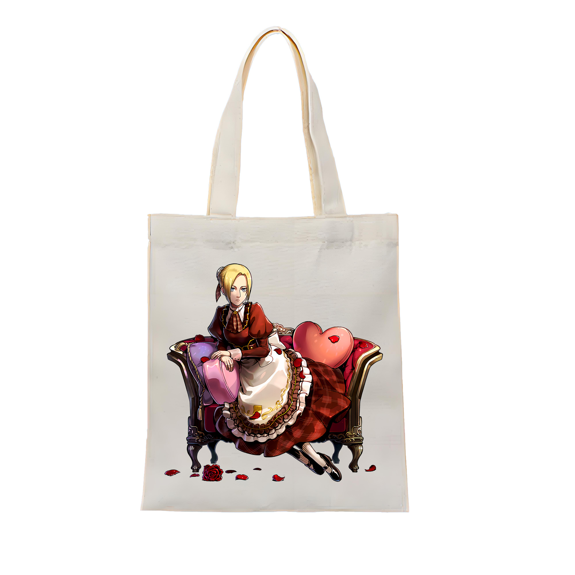 （画像用） 進撃の巨人 アニ・レオンハート Attack on Titan Annie Leonhart 縦型キャンバス生地手提げバッグ　トートバッグ