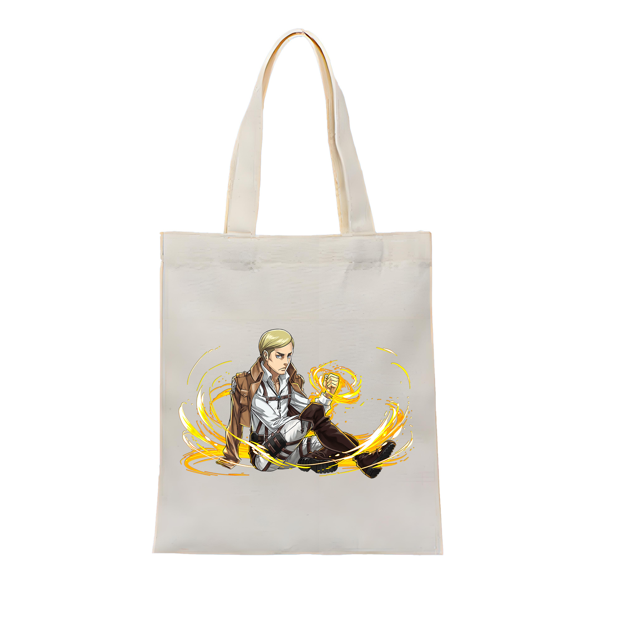 （画像用） 進撃の巨人 エルヴィン・スミス Attack on Titan Erwin Smith 縦型キャンバス生地手提げバッグ　トートバッグ