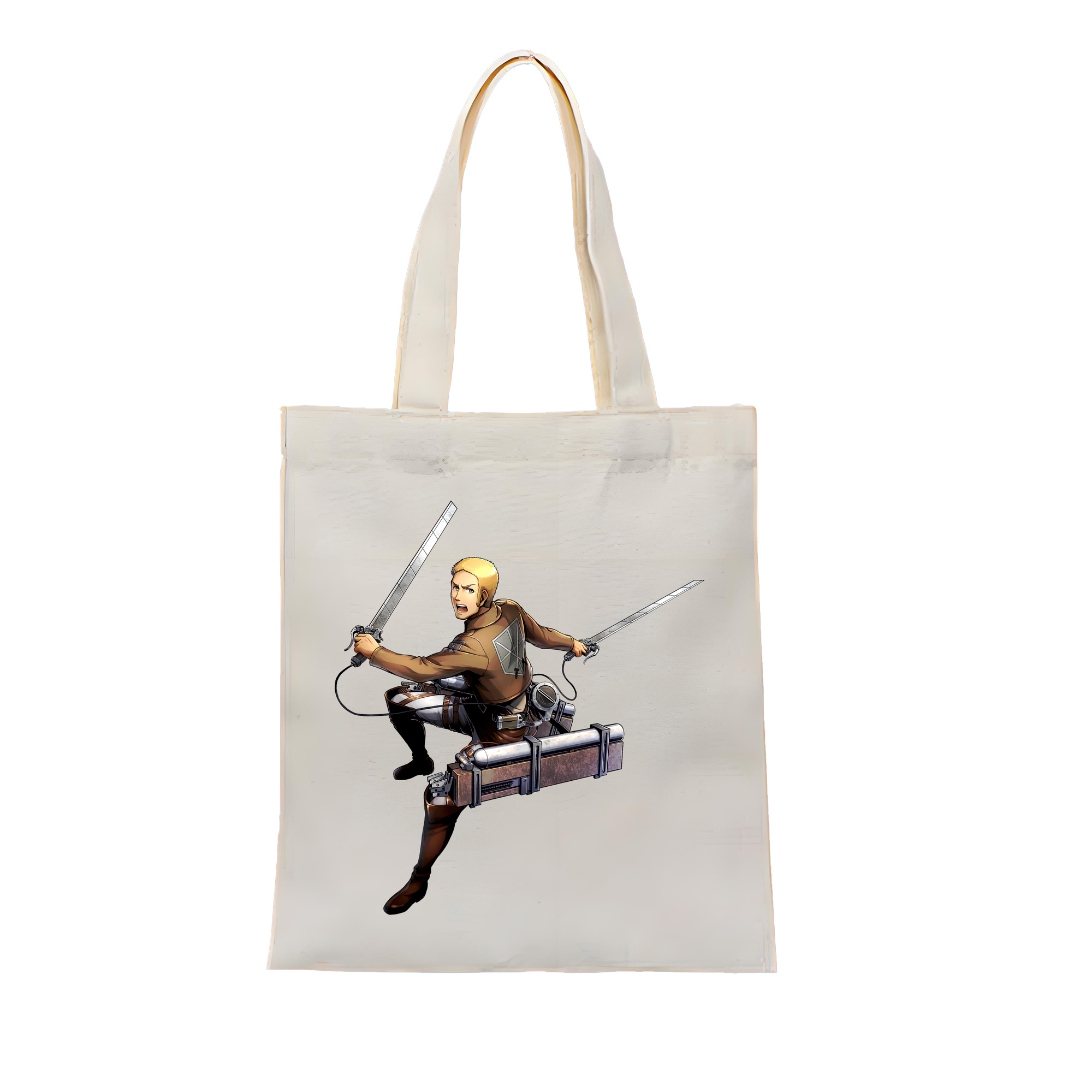 （画像用） 進撃の巨人 ライナー・ブラウン Attack on Titan Reiner Braun 縦型キャンバス生地手提げバッグ　トートバッグ