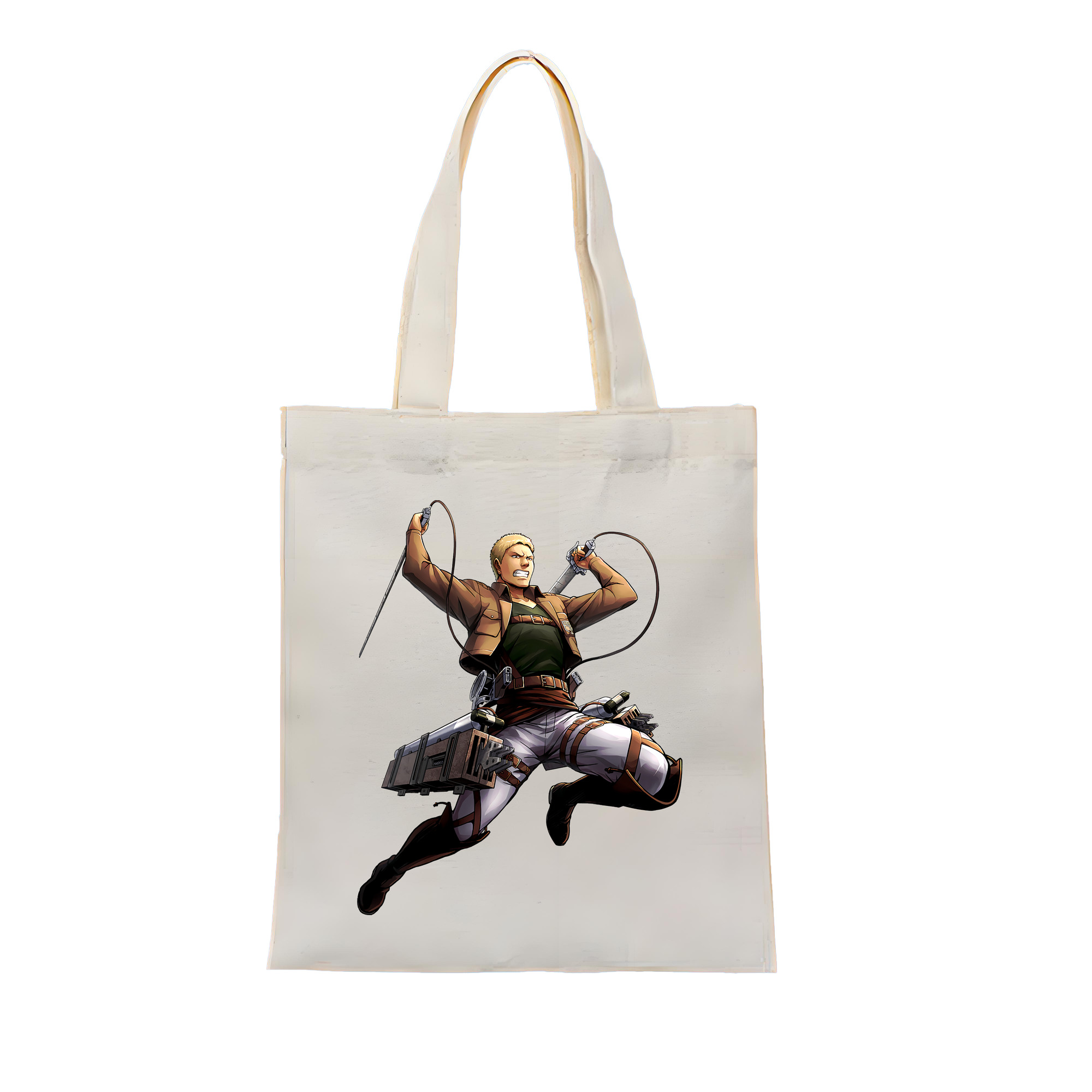 （画像用） 進撃の巨人 ライナー・ブラウン Attack on Titan Reiner Braun 縦型キャンバス生地手提げバッグ　トートバッグ