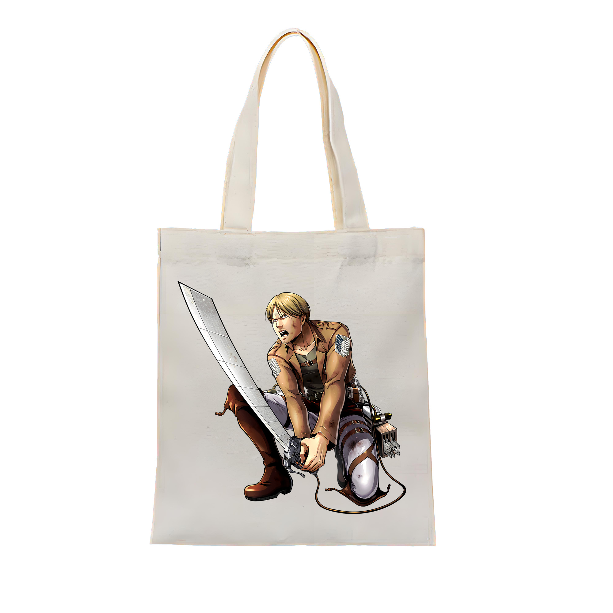 （画像用） 進撃の巨人 ミケ·ザカリアス Attack on Titan Mike Zakarius 縦型キャンバス生地手提げバッグ　トートバッグ
