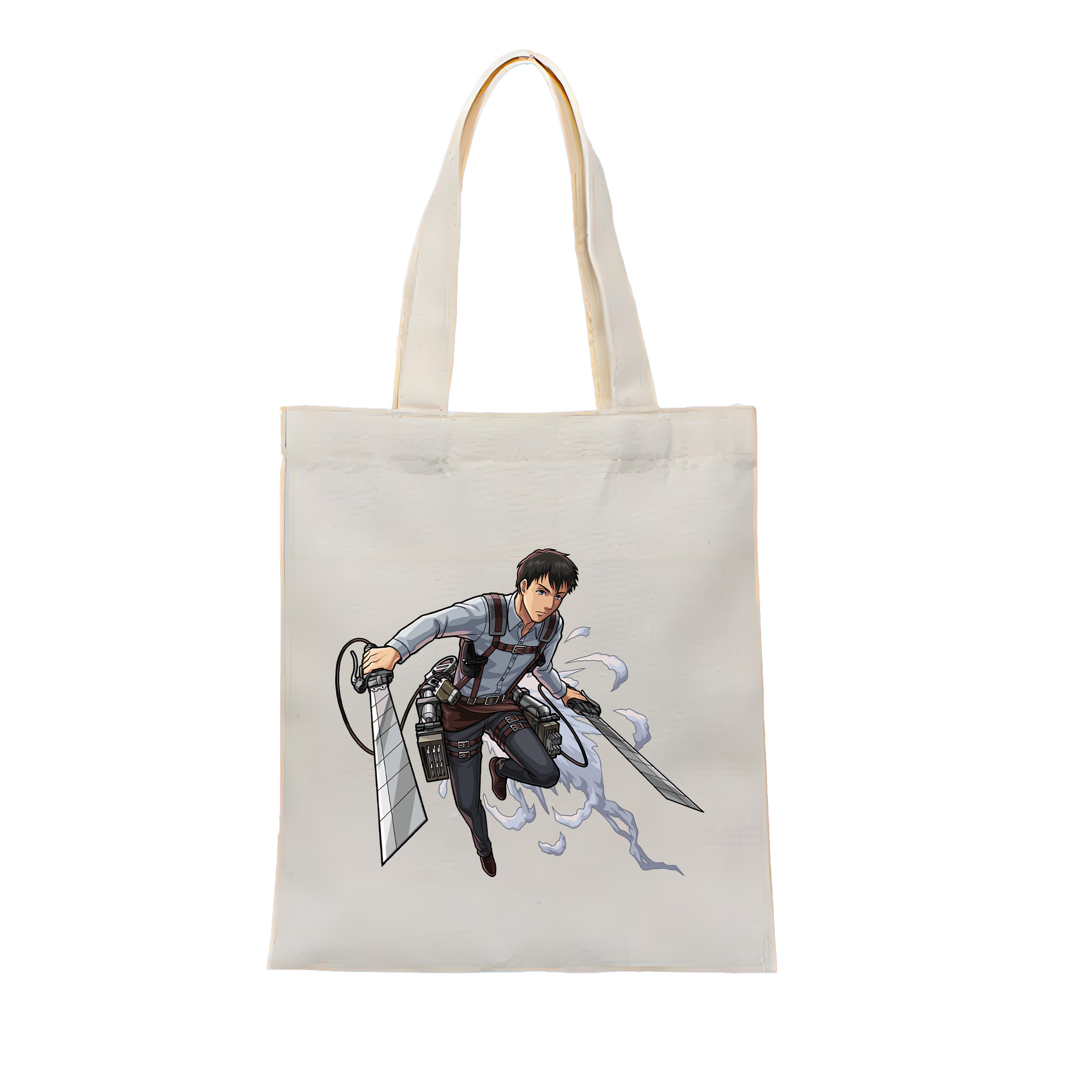 （画像用） 進撃の巨人 ベルトルト・フーバー Attack on Titan Bertholdt Hoover 縦型キャンバス生地手提げバッグ　トートバッグ