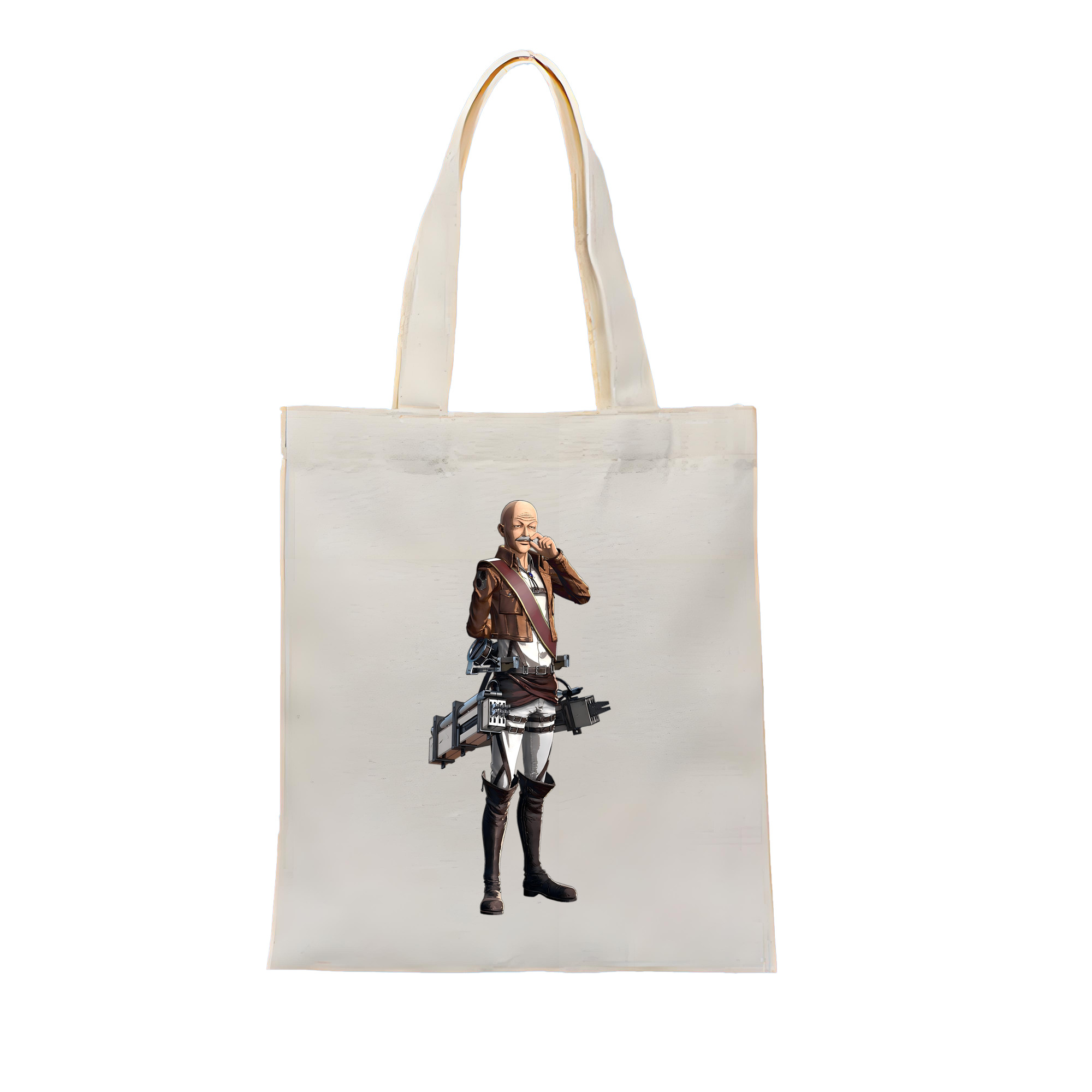 （画像用） 進撃の巨人 ドット·ピクシス Attack on Titan Dot Pixis 縦型キャンバス生地手提げバッグ　トートバッグ