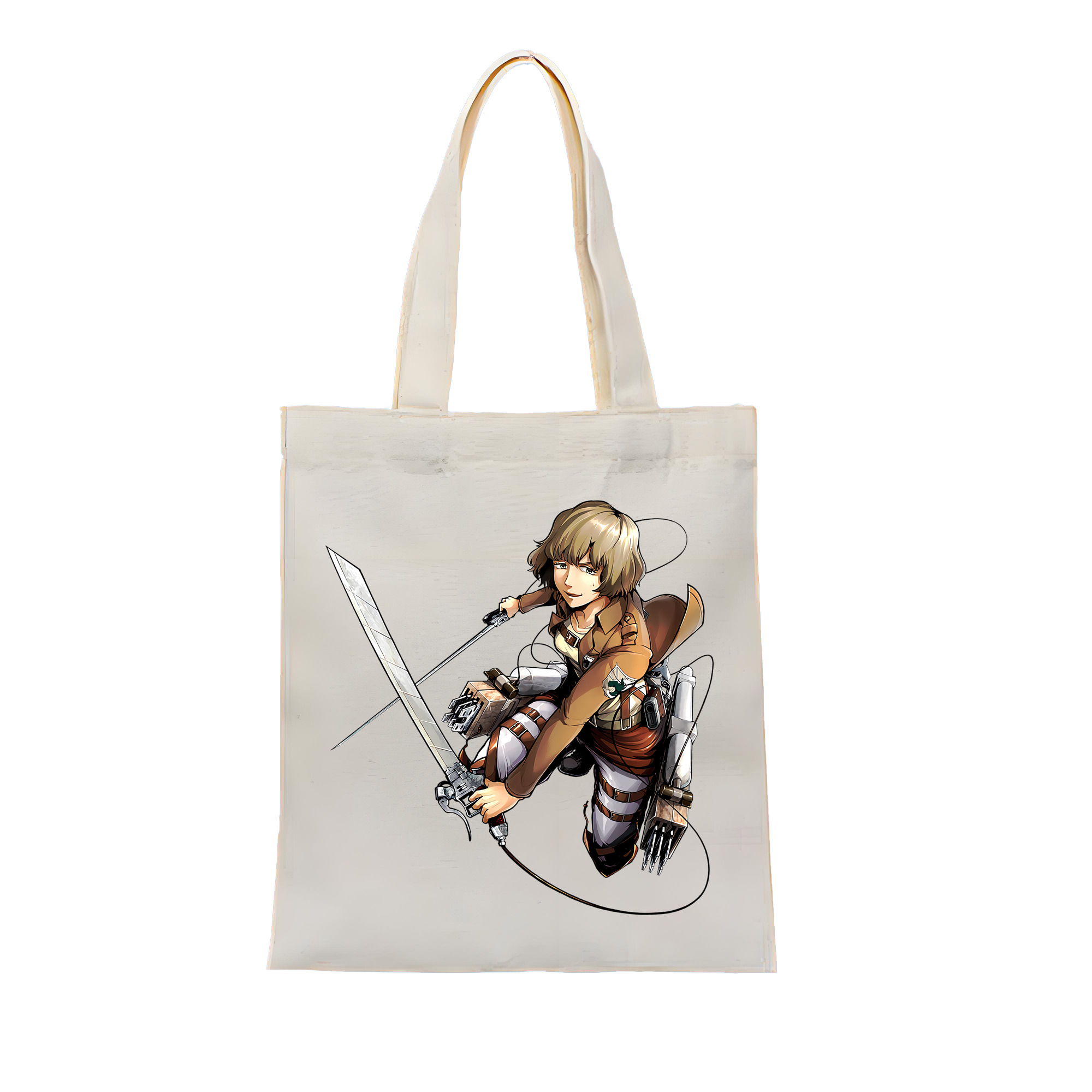 （画像用） 進撃の巨人 ヒツチ Attack on Titan Hitch 縦型キャンバス生地手提げバッグ　トートバッグ