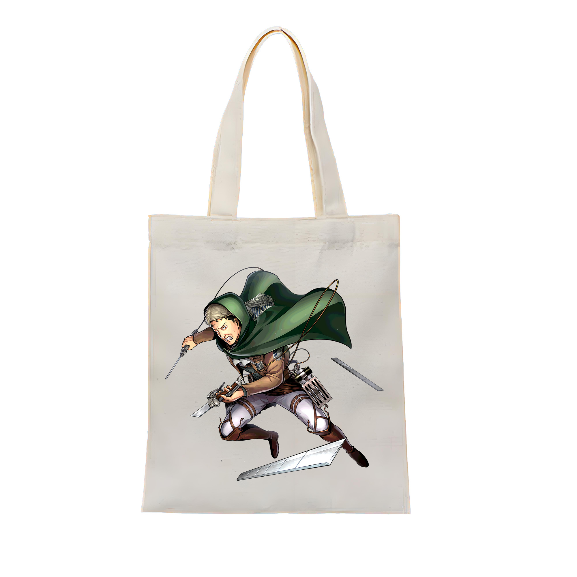 （画像用） 進撃の巨人 Attack on Titan 縦型キャンバス生地手提げバッグ　トートバッグ