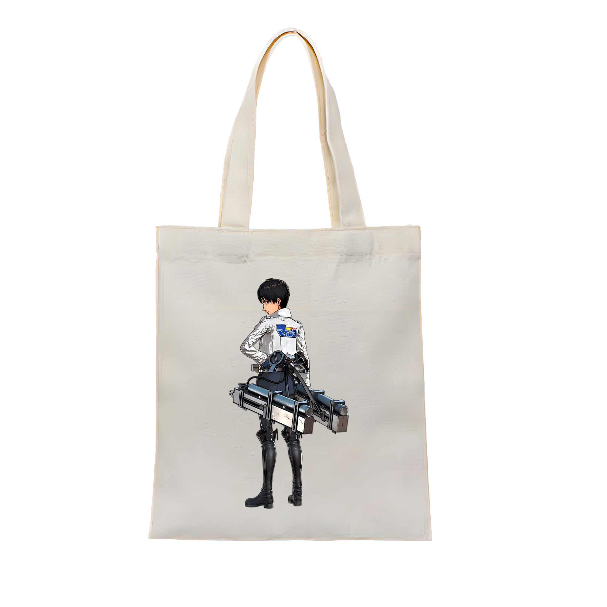 （画像用） 進撃の巨人 エレン･イェーガー Attack on Titan Eren Jäger 縦型キャンバス生地手提げバッグ　トートバッグ
