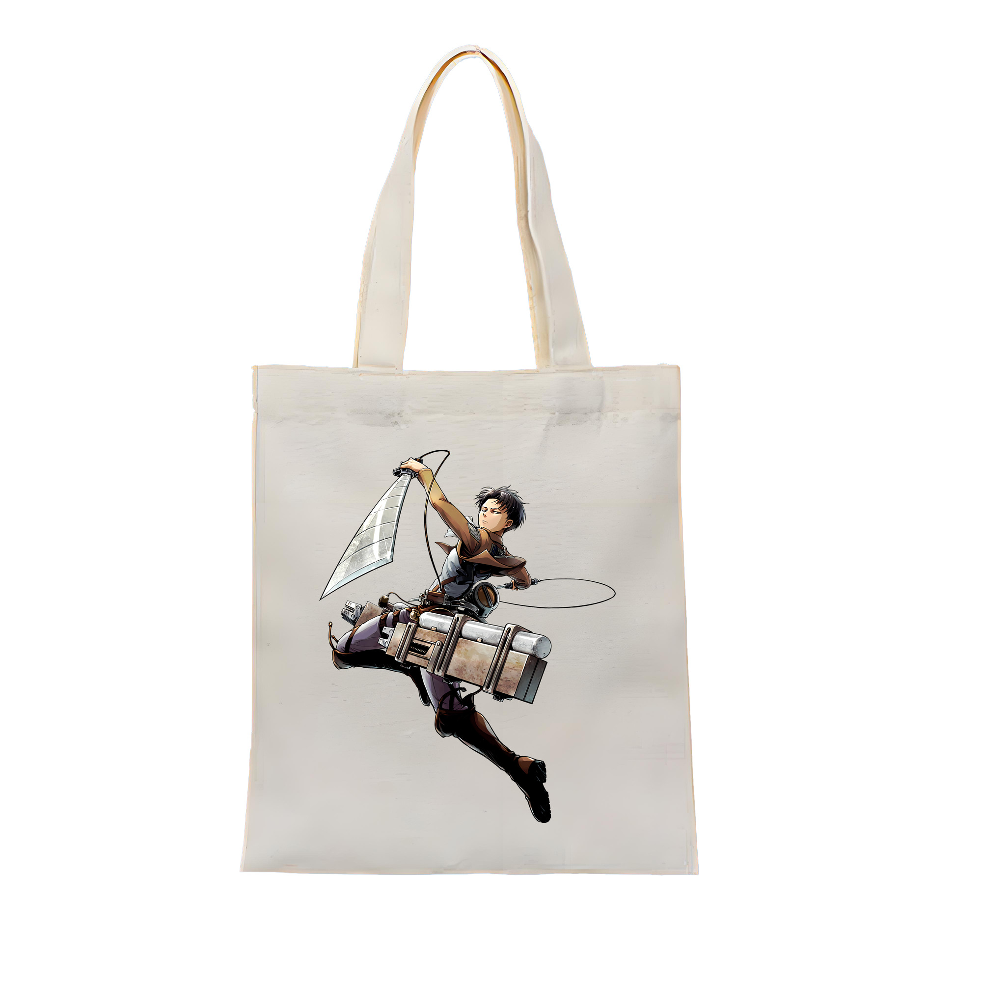 （画像用） 進撃の巨人 リヴァイ·アッカーマン Attack on Titan Levi Ackerman 縦型キャンバス生地手提げバッグ　トートバッグ