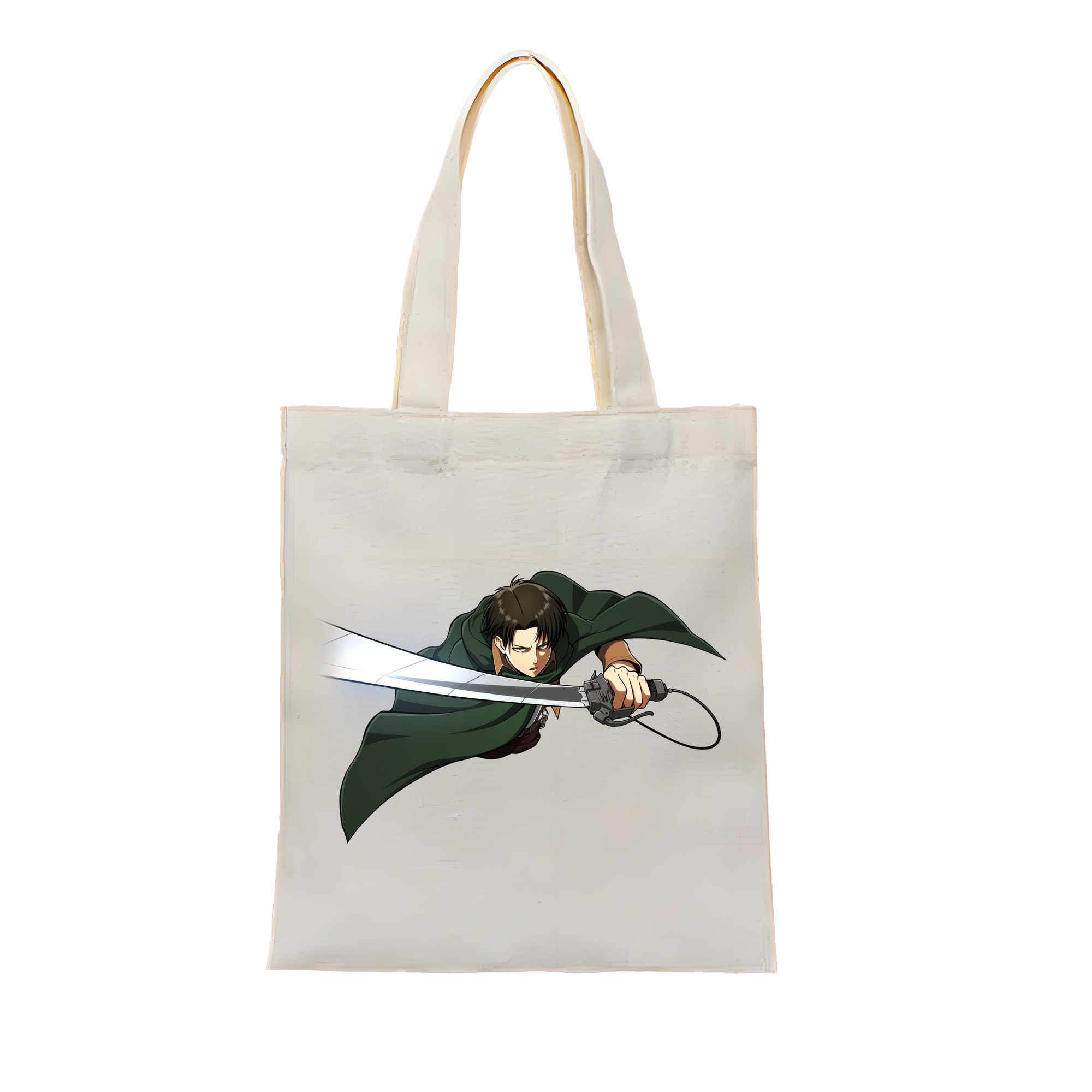 （画像用） 進撃の巨人 リヴァイ·アッカーマン Attack on Titan Levi Ackerman 縦型キャンバス生地手提げバッグ　トートバッグ