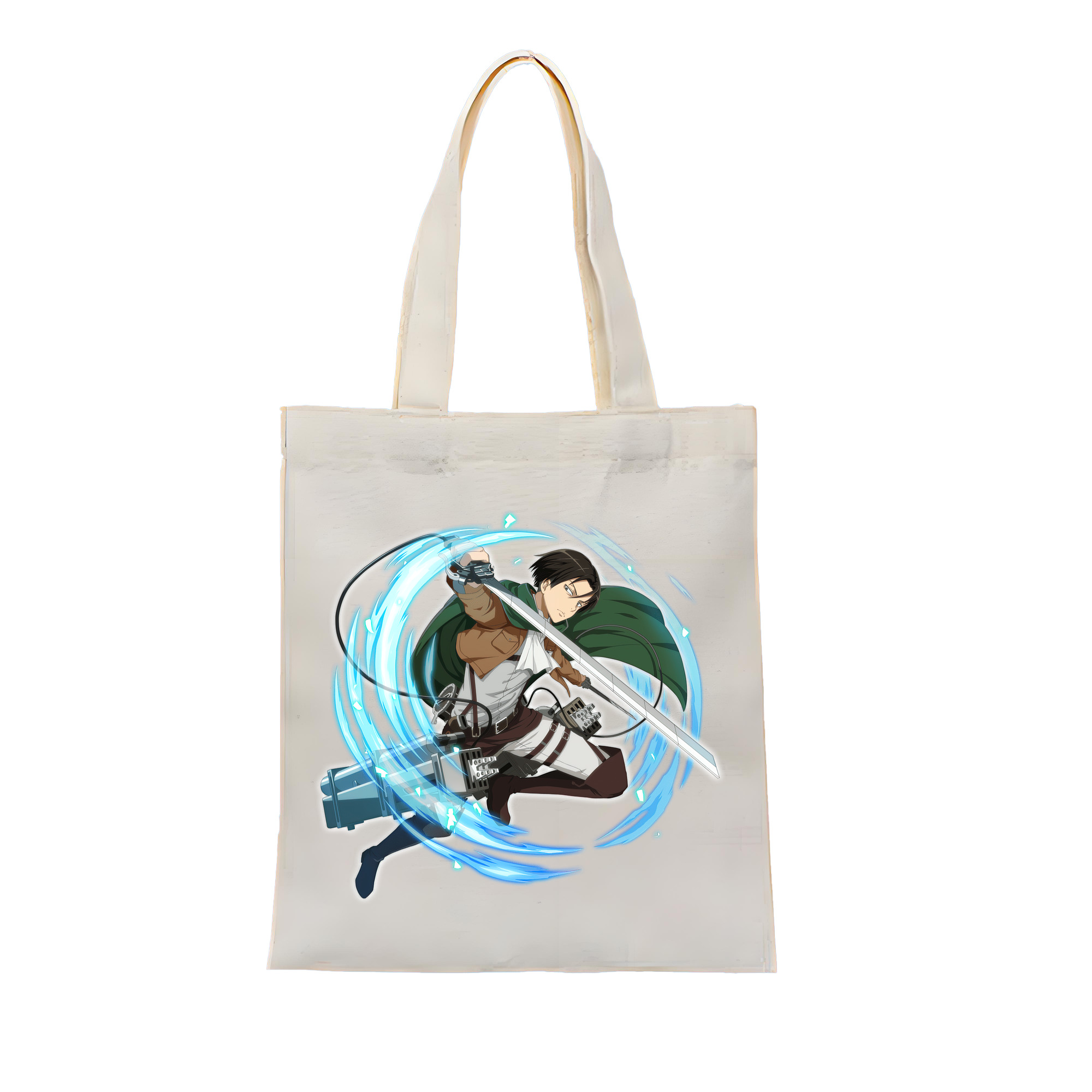 （画像用） 進撃の巨人 リヴァイ·アッカーマン Attack on Titan Levi Ackerman 縦型キャンバス生地手提げバッグ　トートバッグ