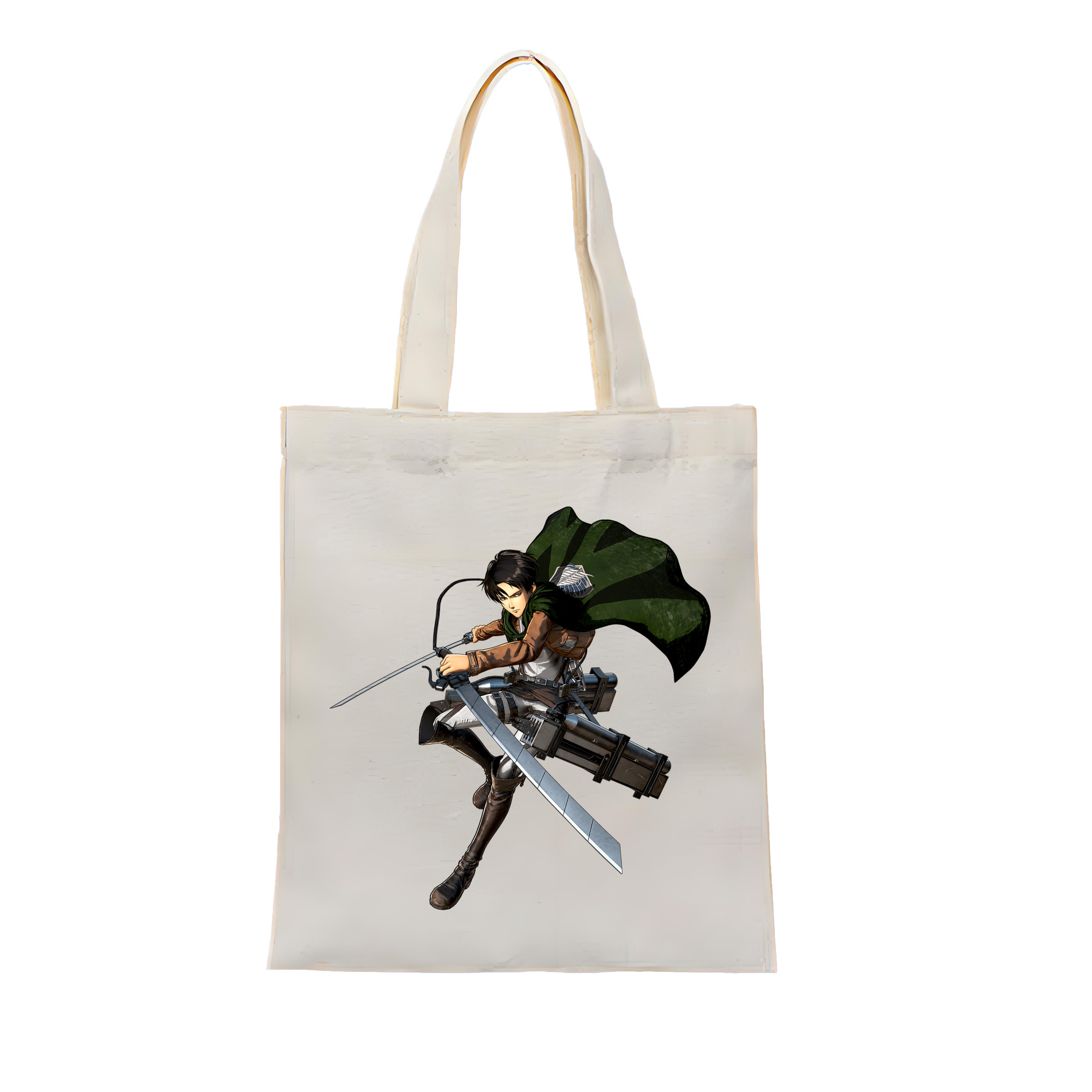 （画像用） 進撃の巨人 リヴァイ·アッカーマン Attack on Titan Levi Ackerman 縦型キャンバス生地手提げバッグ　トートバッグ