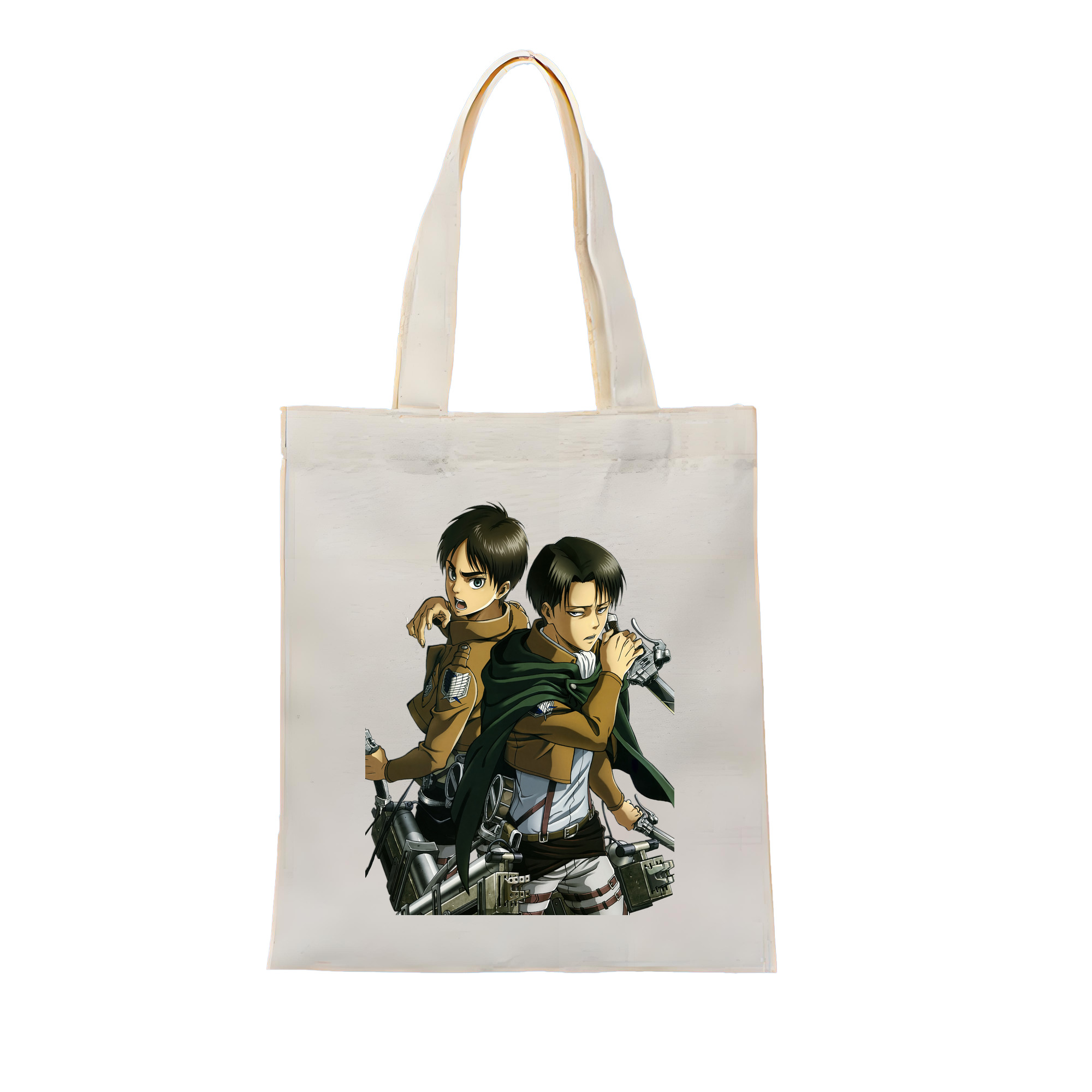 （画像用） 進撃の巨人 リヴァイ·アッカーマン Attack on Titan Levi Ackerman 縦型キャンバス生地手提げバッグ　トートバッグ