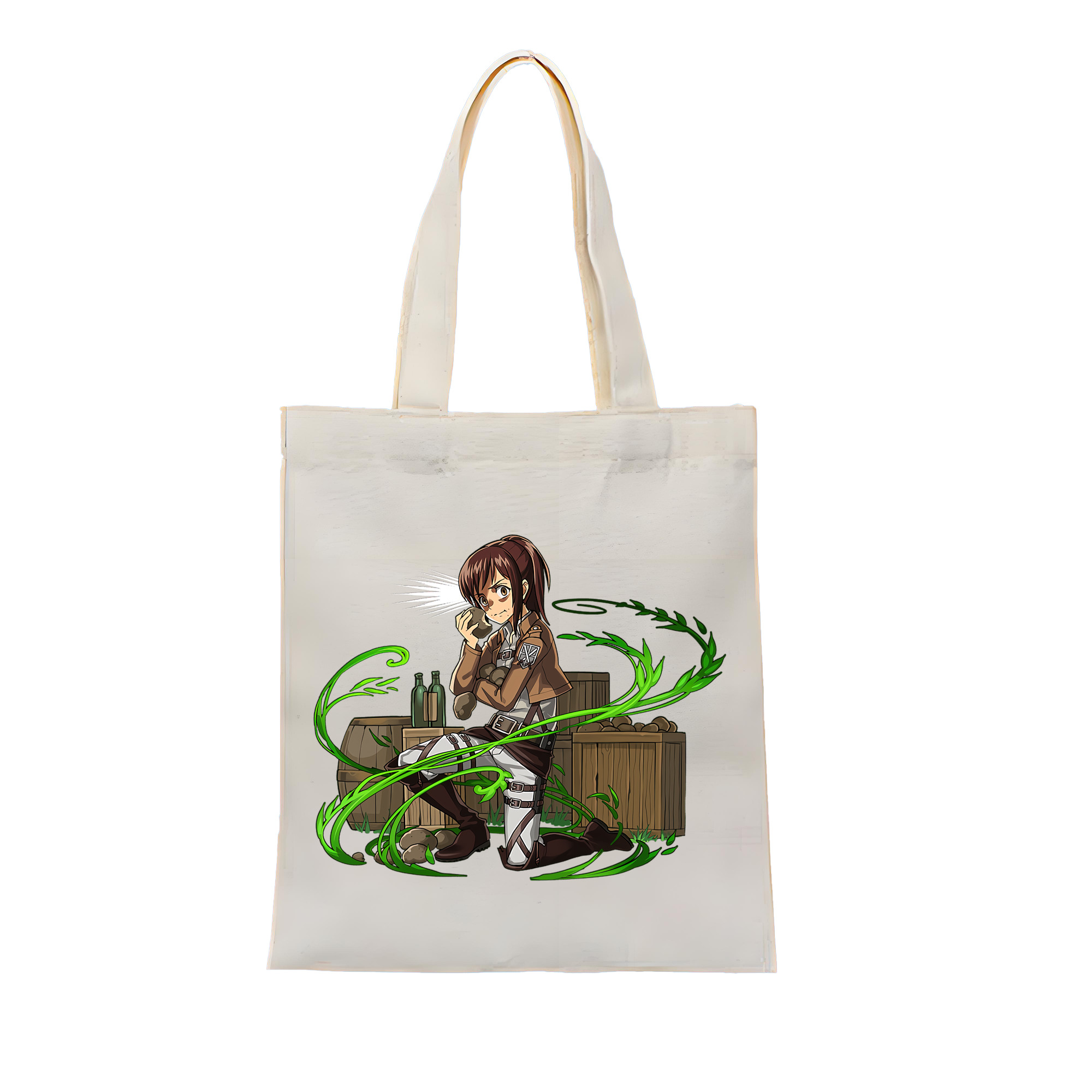 （画像用） 進撃の巨人 サシャ·ブラウス Attack on Titan Sasha Blaus 縦型キャンバス生地手提げバッグ　トートバッグ