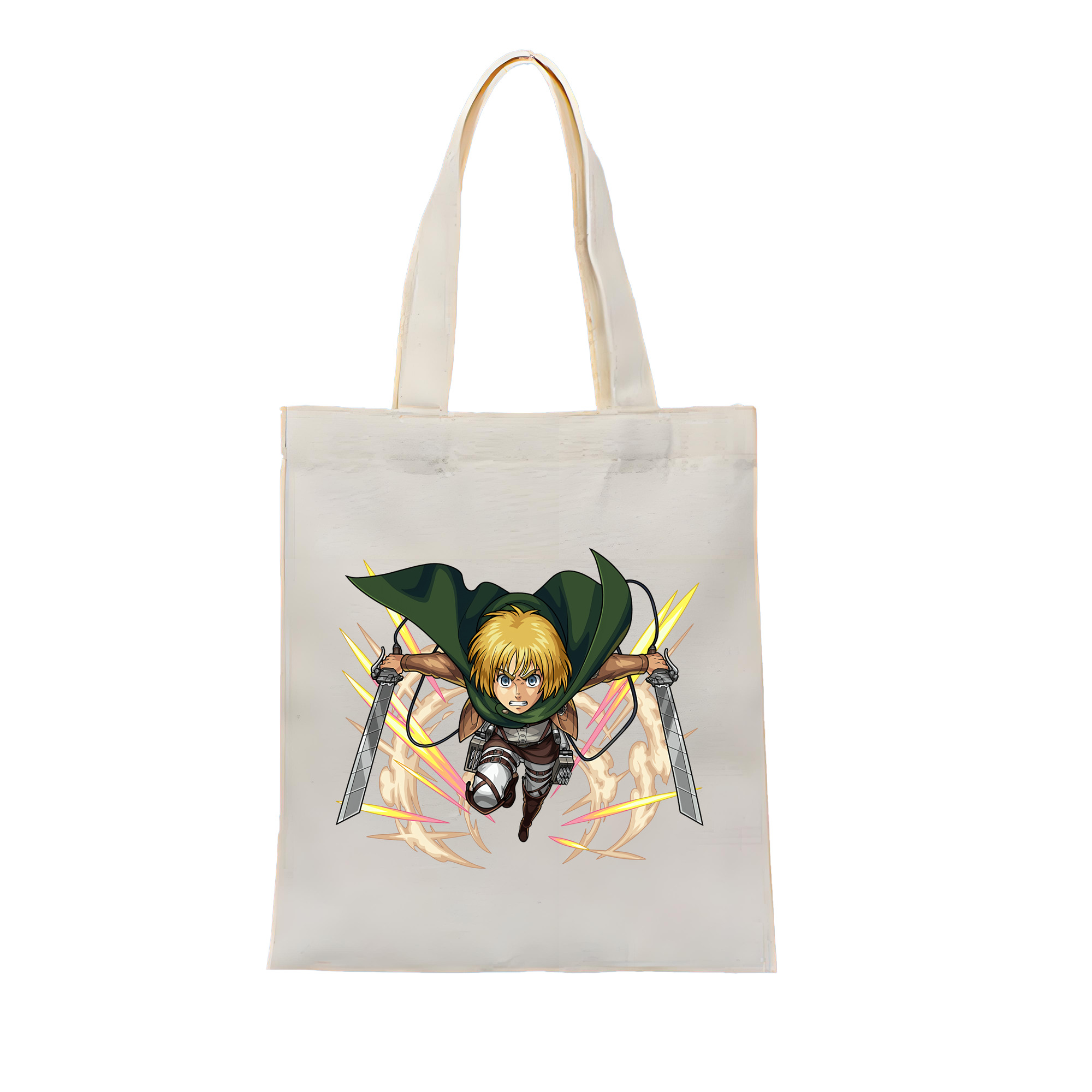 （画像用） 進撃の巨人 アルミン·アルレルト Attack on Titan Armin Arlert 縦型キャンバス生地手提げバッグ　トートバッグ