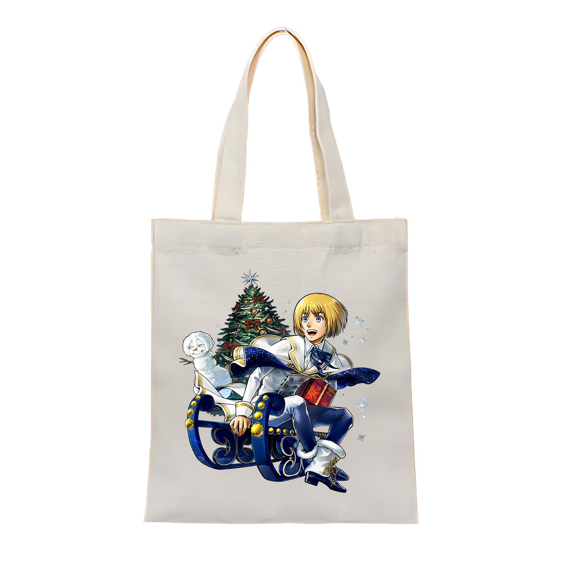 （画像用） 進撃の巨人 アルミン·アルレルト Attack on Titan Armin Arlert 縦型キャンバス生地手提げバッグ　トートバッグ
