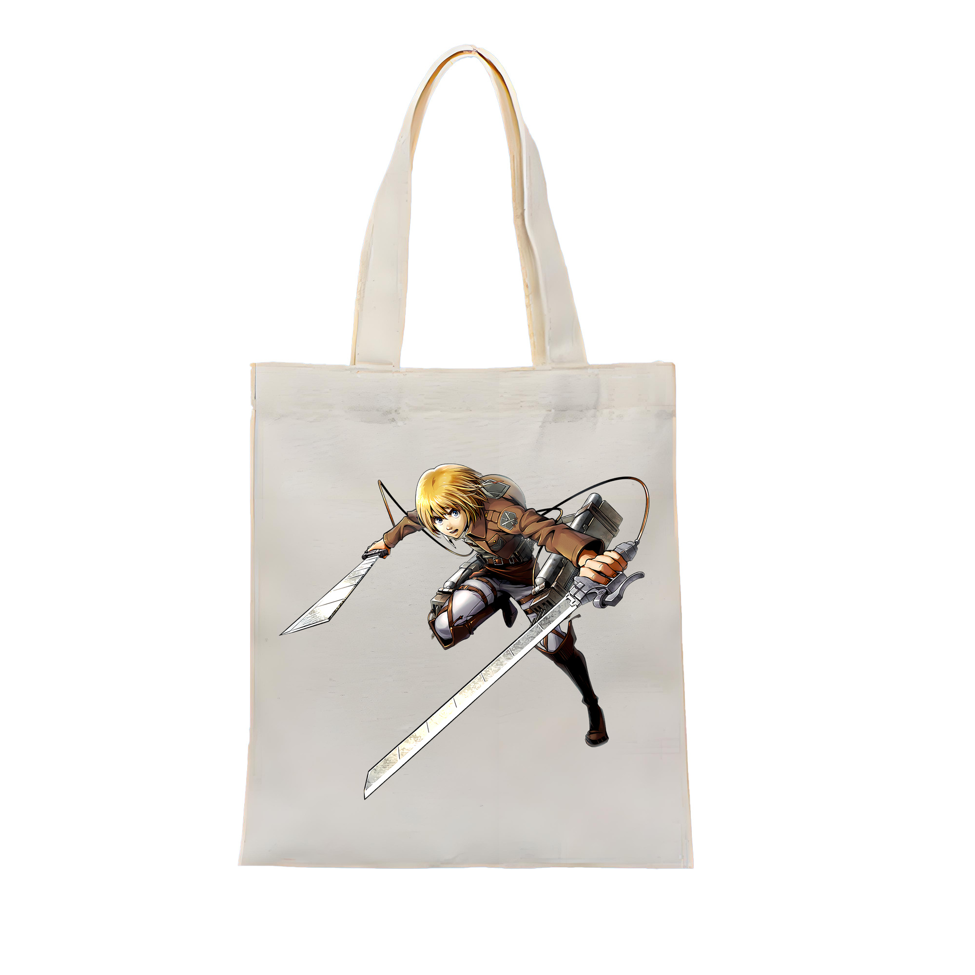 （画像用） 進撃の巨人 アルミン·アルレルト Attack on Titan Armin Arlert 縦型キャンバス生地手提げバッグ　トートバッグ