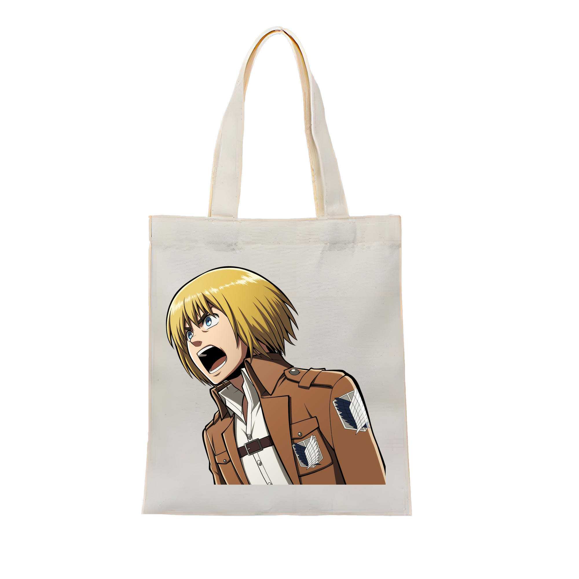 （画像用） 進撃の巨人 アルミン·アルレルト Attack on Titan Armin Arlert 縦型キャンバス生地手提げバッグ　トートバッグ