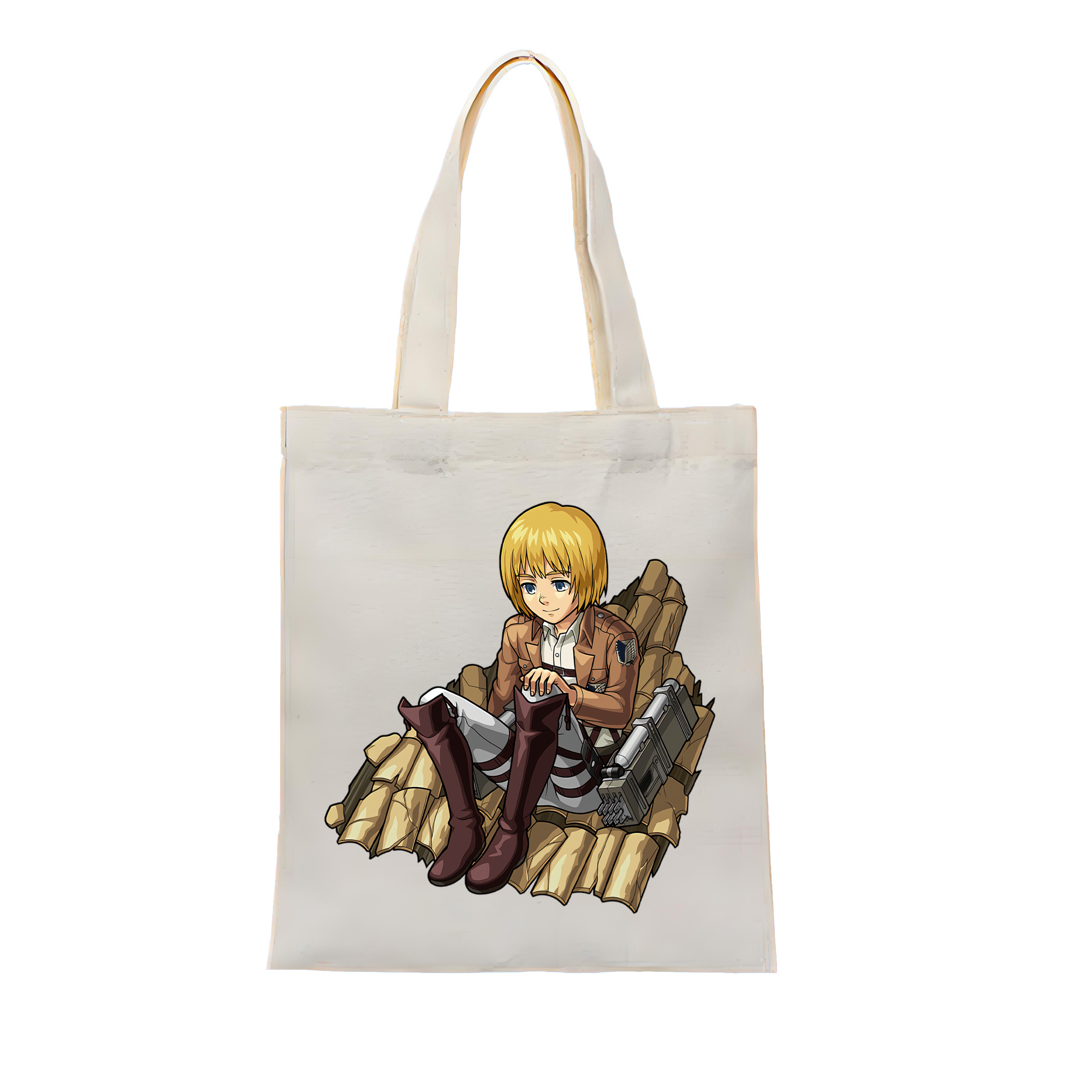 （画像用） 進撃の巨人 アルミン·アルレルト Attack on Titan Armin Arlert 縦型キャンバス生地手提げバッグ　トートバッグ