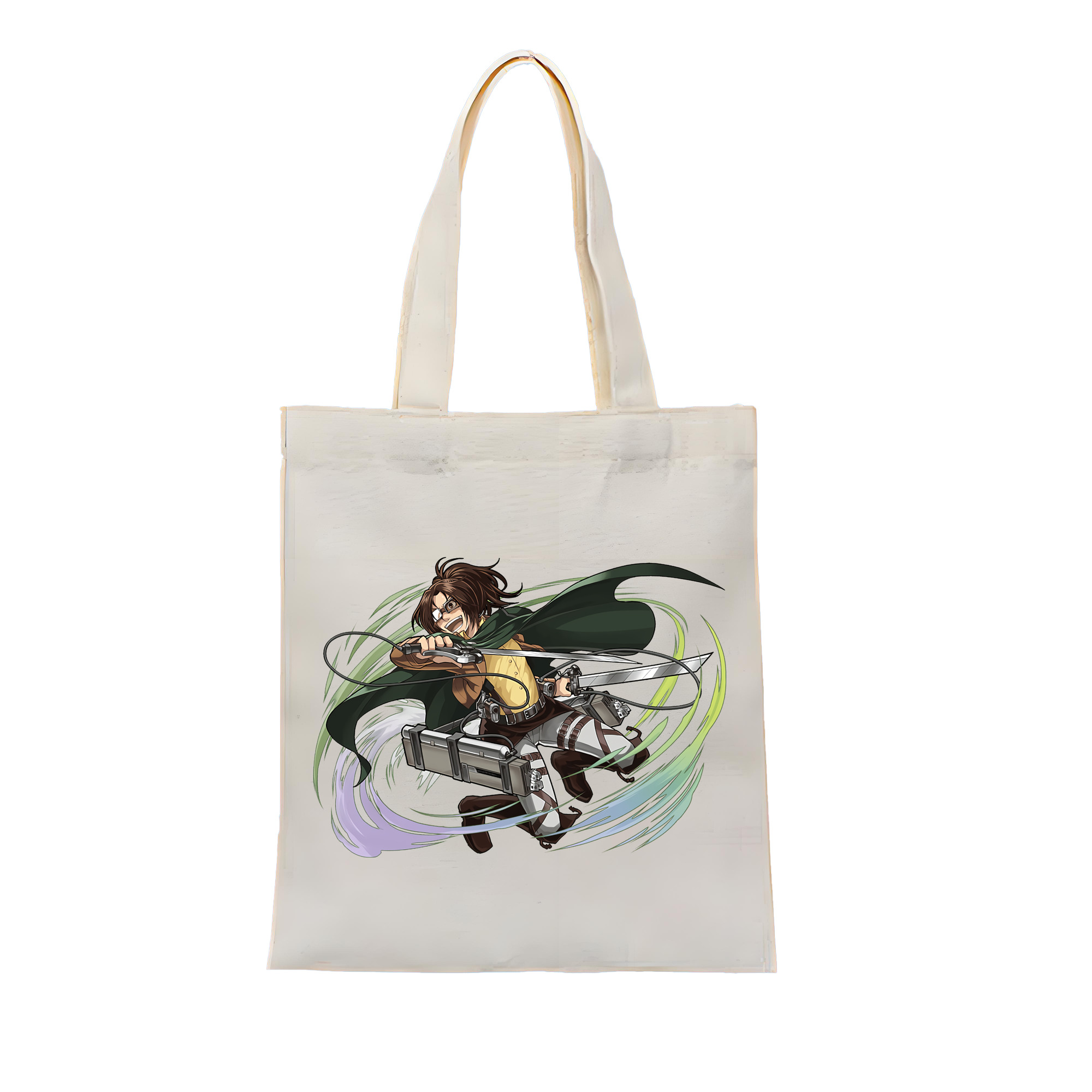 （画像用） 進撃の巨人 ハンジ·ゾエ Attack on Titan Hanji Zoe 縦型キャンバス生地手提げバッグ　トートバッグ