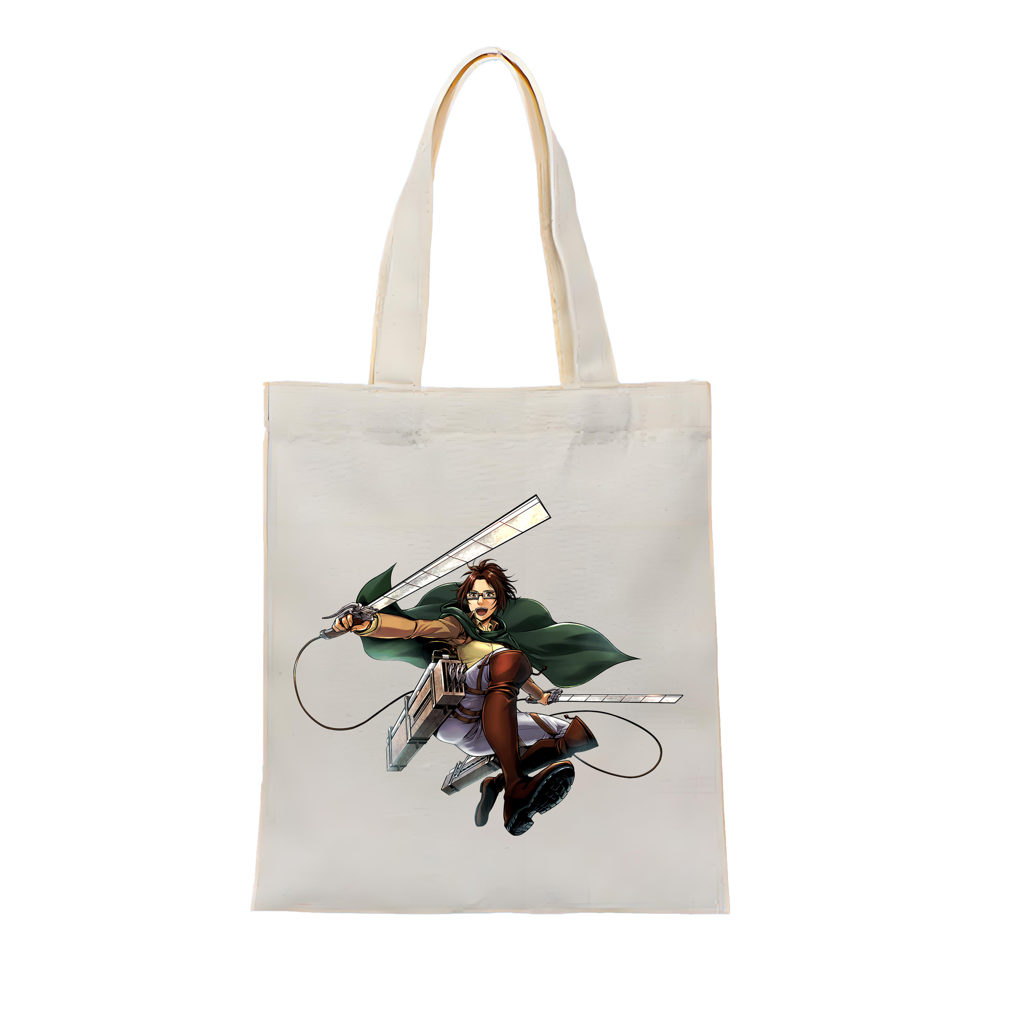 （画像用） 進撃の巨人 ハンジ·ゾエ Attack on Titan Hanji Zoe 縦型キャンバス生地手提げバッグ　トートバッグ