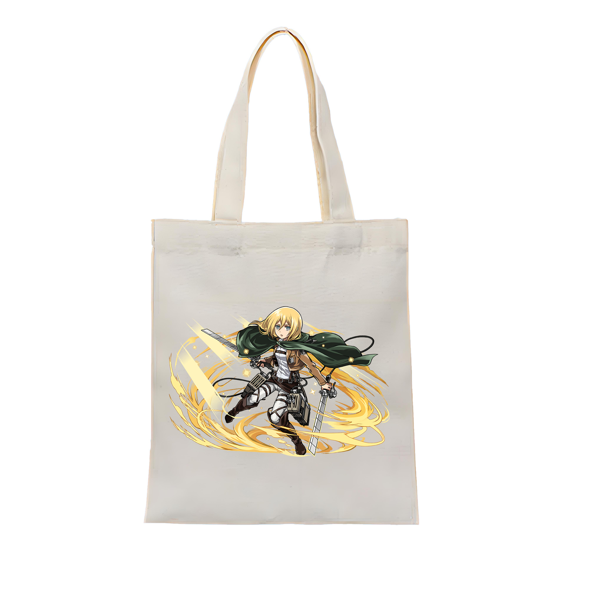 （画像用） 進撃の巨人 クリスタ·レンズ Attack on Titan Christa Lenz 縦型キャンバス生地手提げバッグ　トートバッグ
