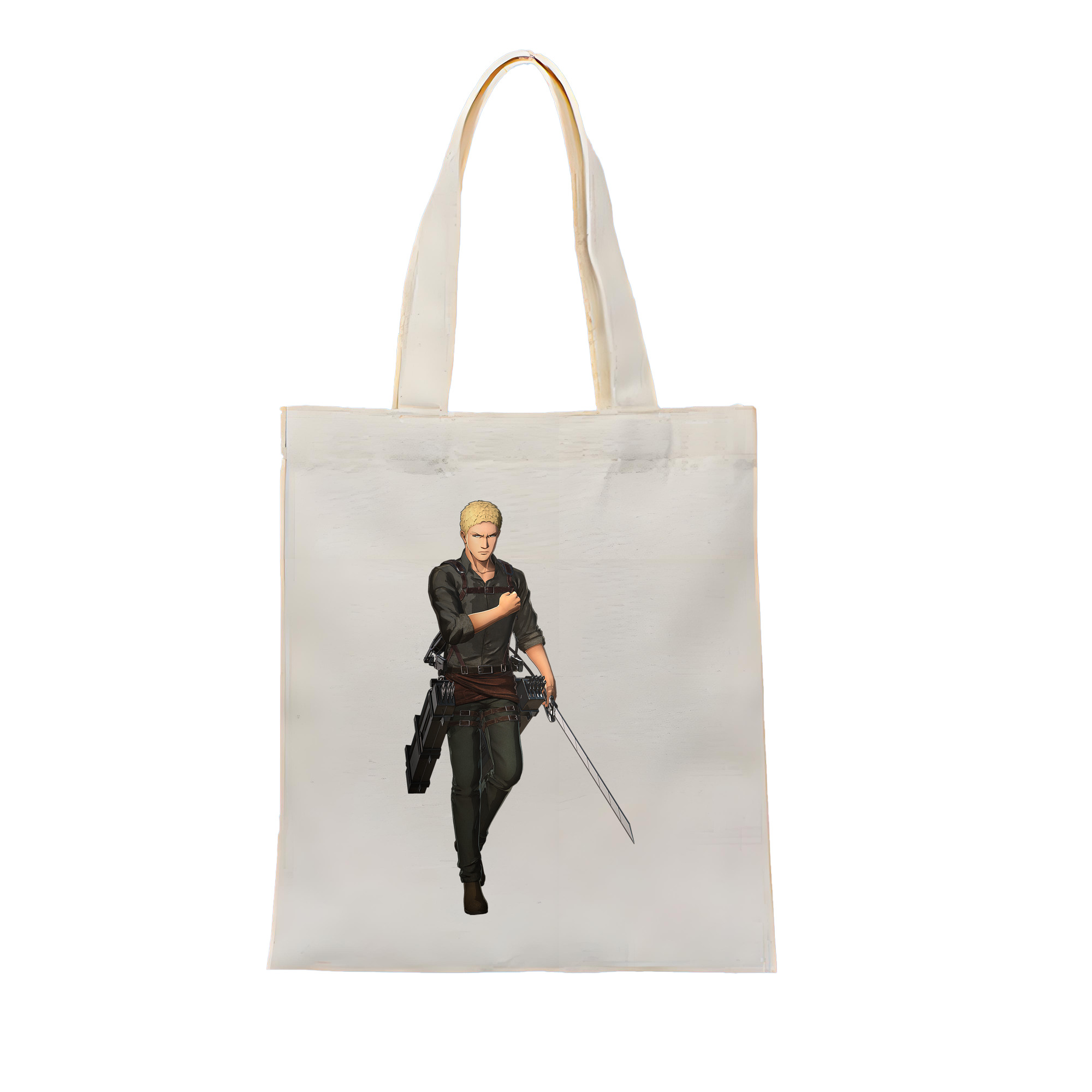 （画像用） 進撃の巨人 ライナー・ブラウン Attack on Titan Reiner Braun 縦型キャンバス生地手提げバッグ　トートバッグ