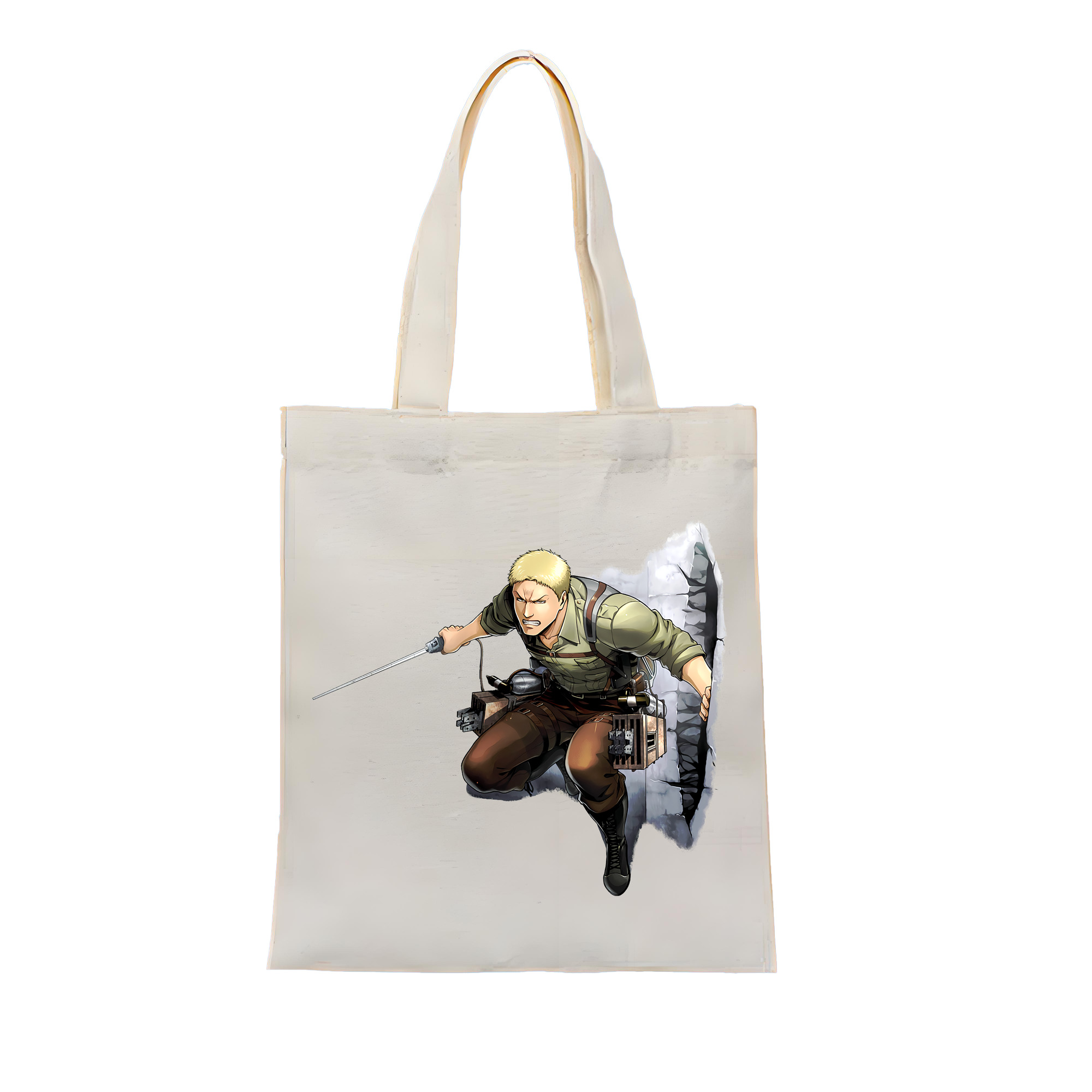 （画像用） 進撃の巨人 ライナー・ブラウン Attack on Titan Reiner Braun 縦型キャンバス生地手提げバッグ　トートバッグ