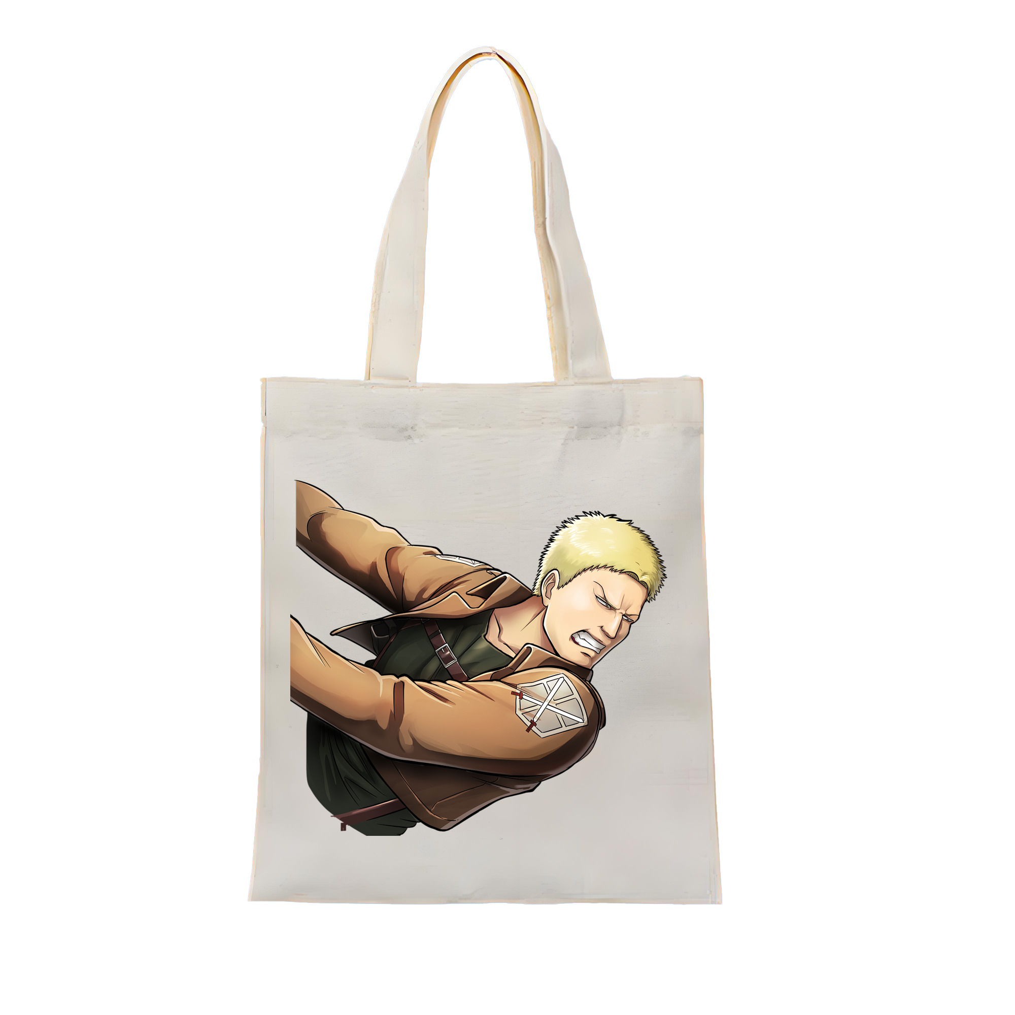 （画像用） 進撃の巨人 ライナー・ブラウン Attack on Titan Reiner Braun 縦型キャンバス生地手提げバッグ　トートバッグ