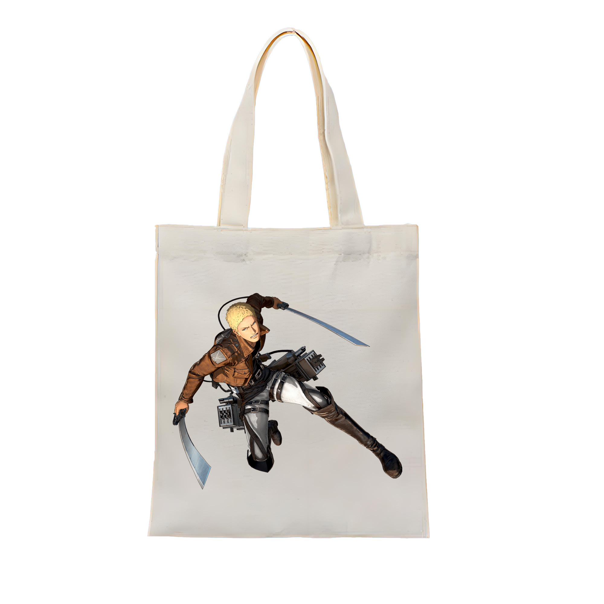 （画像用） 進撃の巨人 ライナー・ブラウン Attack on Titan Reiner Braun 縦型キャンバス生地手提げバッグ　トートバッグ