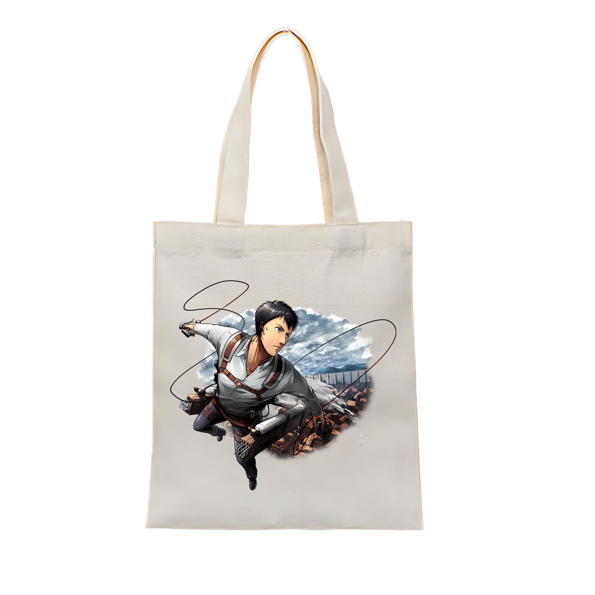 （画像用） 進撃の巨人 ベルトルト・フーバー Attack on Titan Bertholdt Hoover 縦型キャンバス生地手提げバッグ　トートバッグ