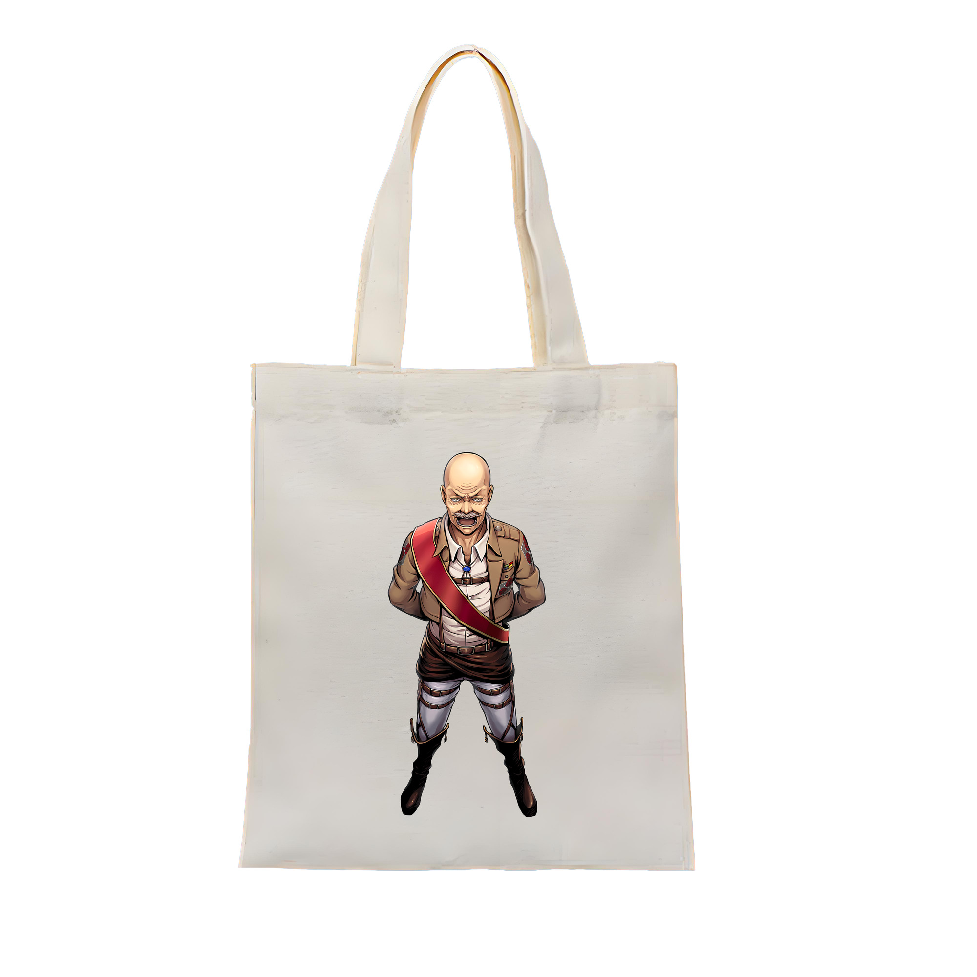 （画像用） 進撃の巨人 ドット·ピクシス Attack on Titan Dot Pixis 縦型キャンバス生地手提げバッグ　トートバッグ